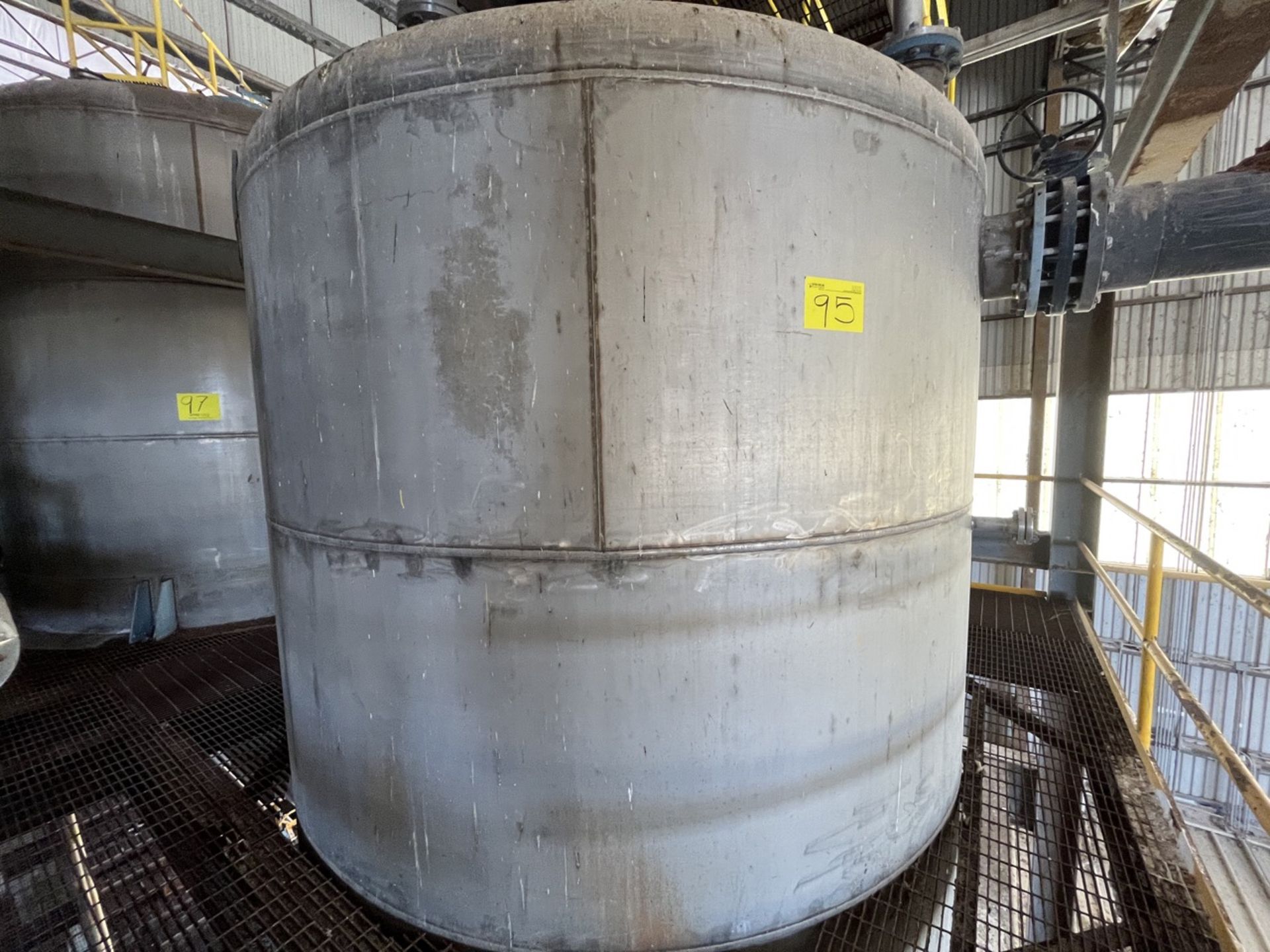 Conical storage tank with stainless steel toriesferic lid, measuring approximately 3.70 meters in d - Image 4 of 23