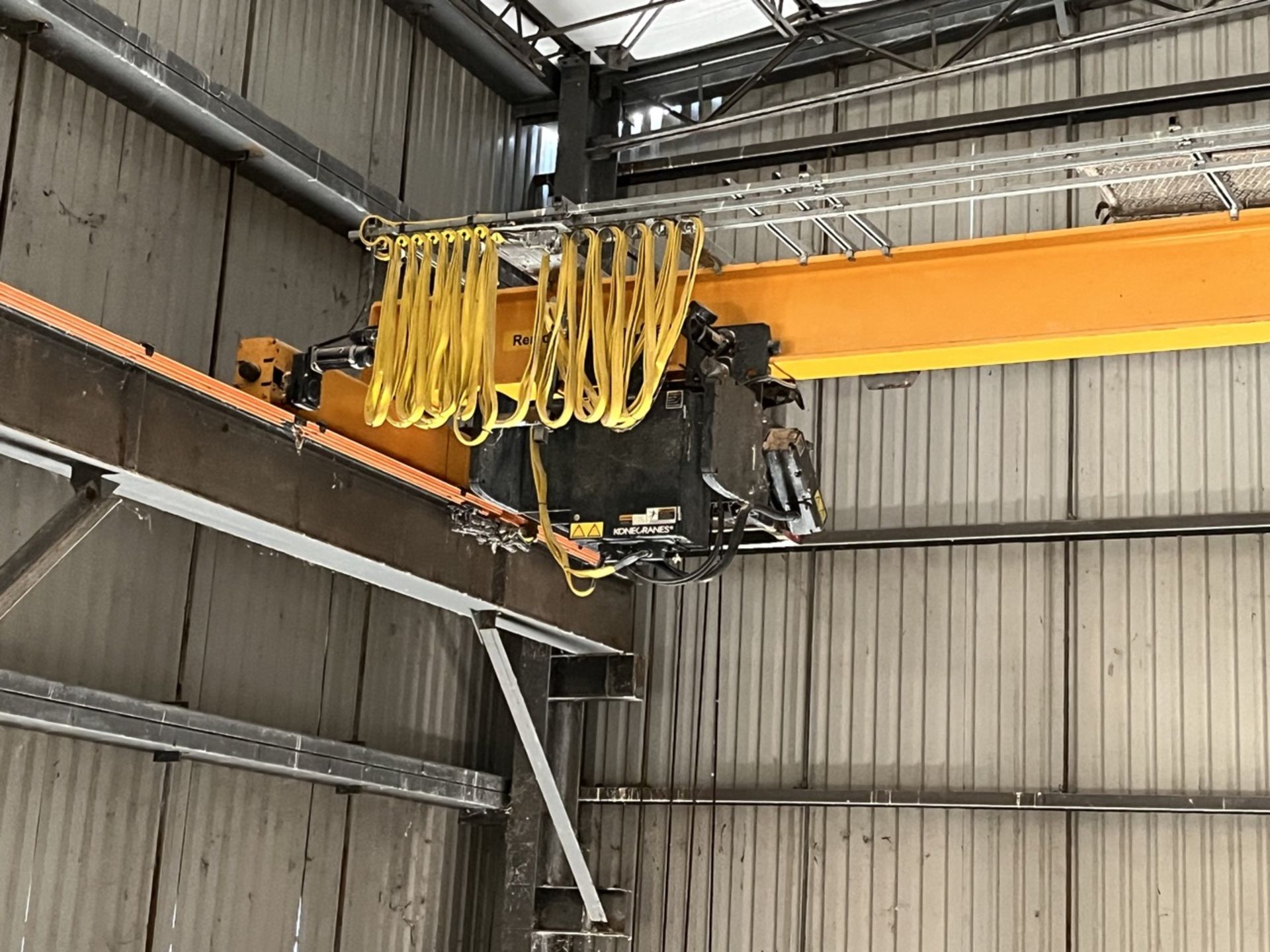 Konecranes overhead crane with a load capacity of 10 tons and a 15-meter lifting capacity; includes - Image 3 of 19