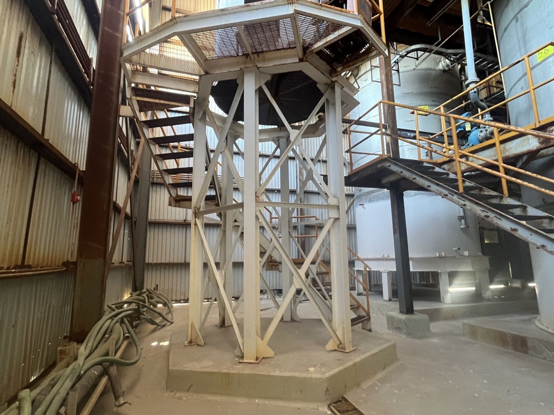 Stainless steel storage tank measuring approximately 2.30 meters in diameter x 5 meters high; inclu - Image 10 of 21