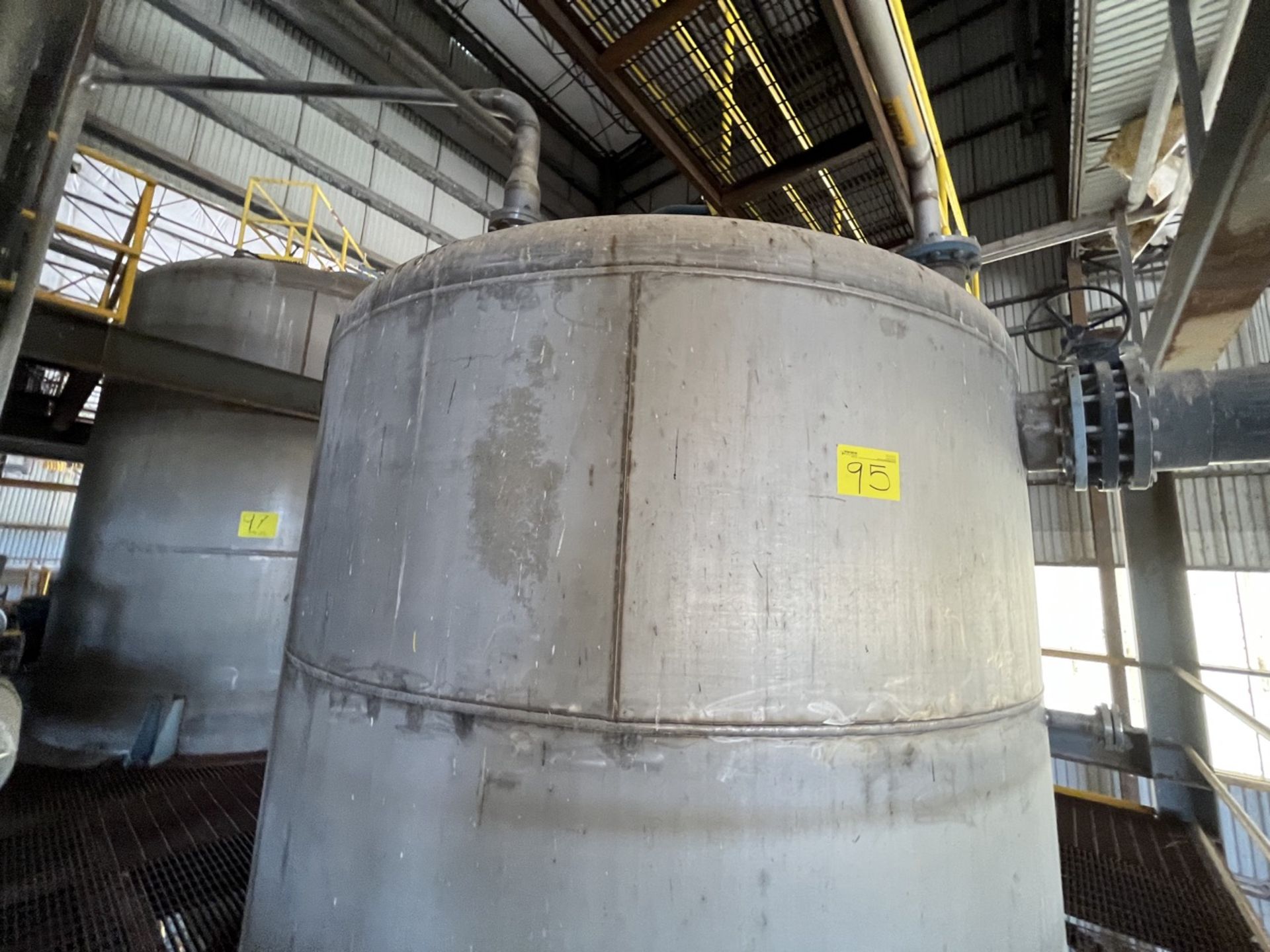 Conical storage tank with stainless steel toriesferic lid, measuring approximately 3.70 meters in d - Image 5 of 23