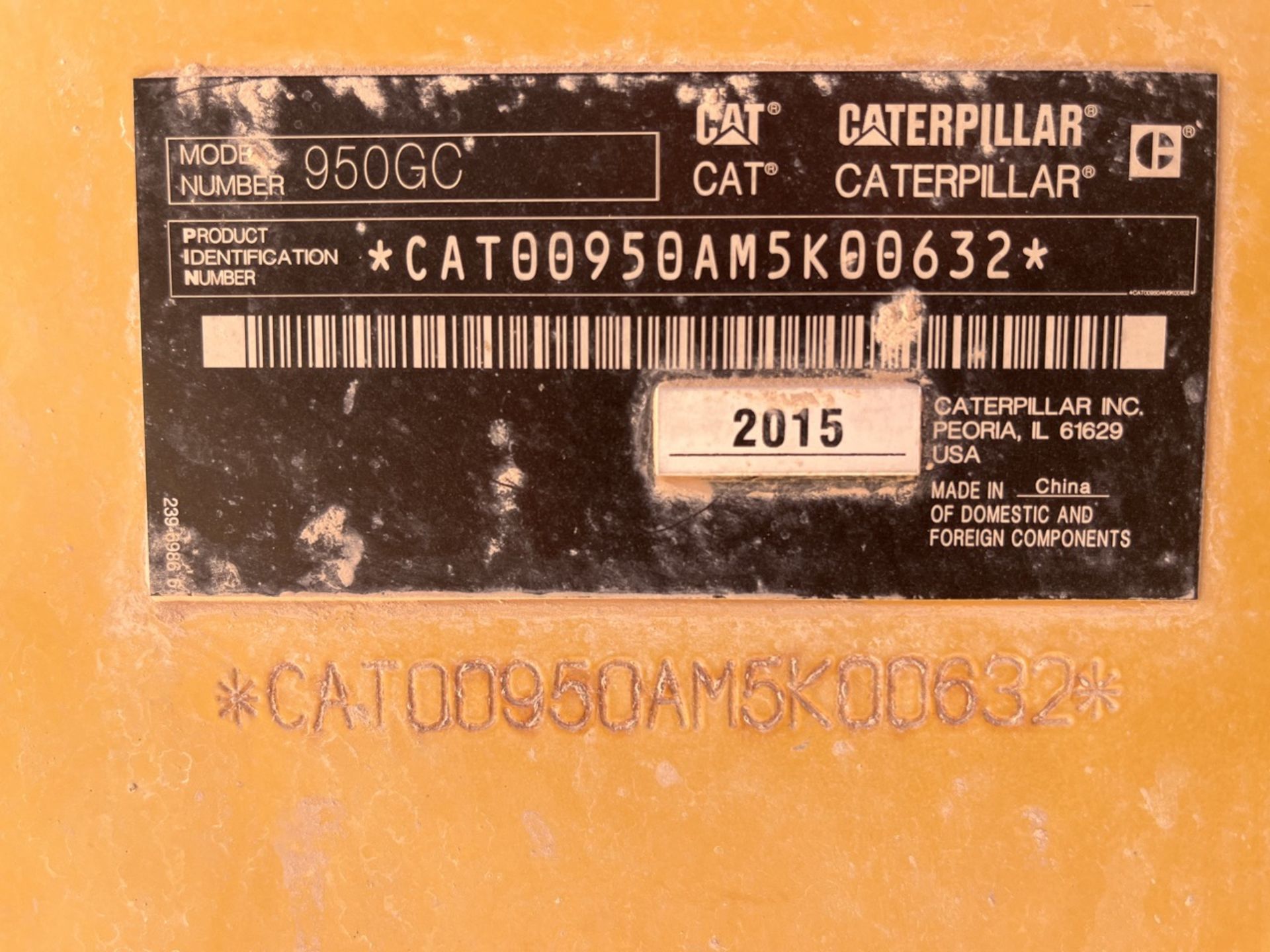 Caterpillar Front Loader (Payloader), Model 950GC, Series CAT00950AM5K00632, Year 2015, Hours of us - Image 47 of 51