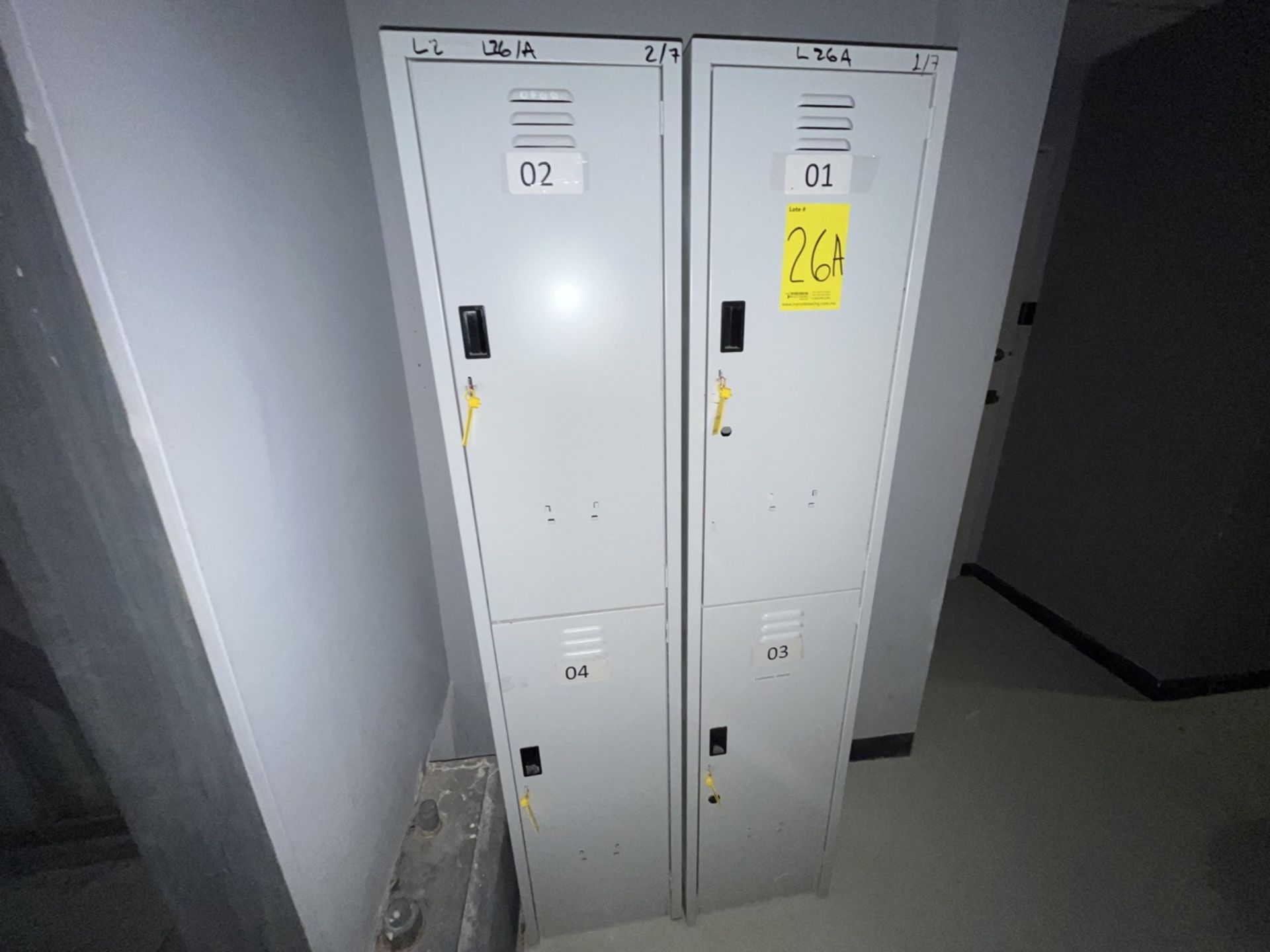 Lot of 7 storage lockers of 2 spaces each, measuring approximately 0.40 x 0.40 x 1.80 meters. / Lo - Image 6 of 8