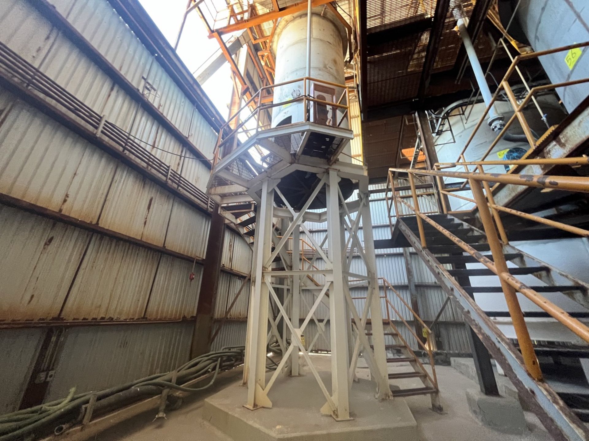 Stainless steel storage tank measuring approximately 2.30 meters in diameter x 5 meters high; inclu - Image 12 of 21