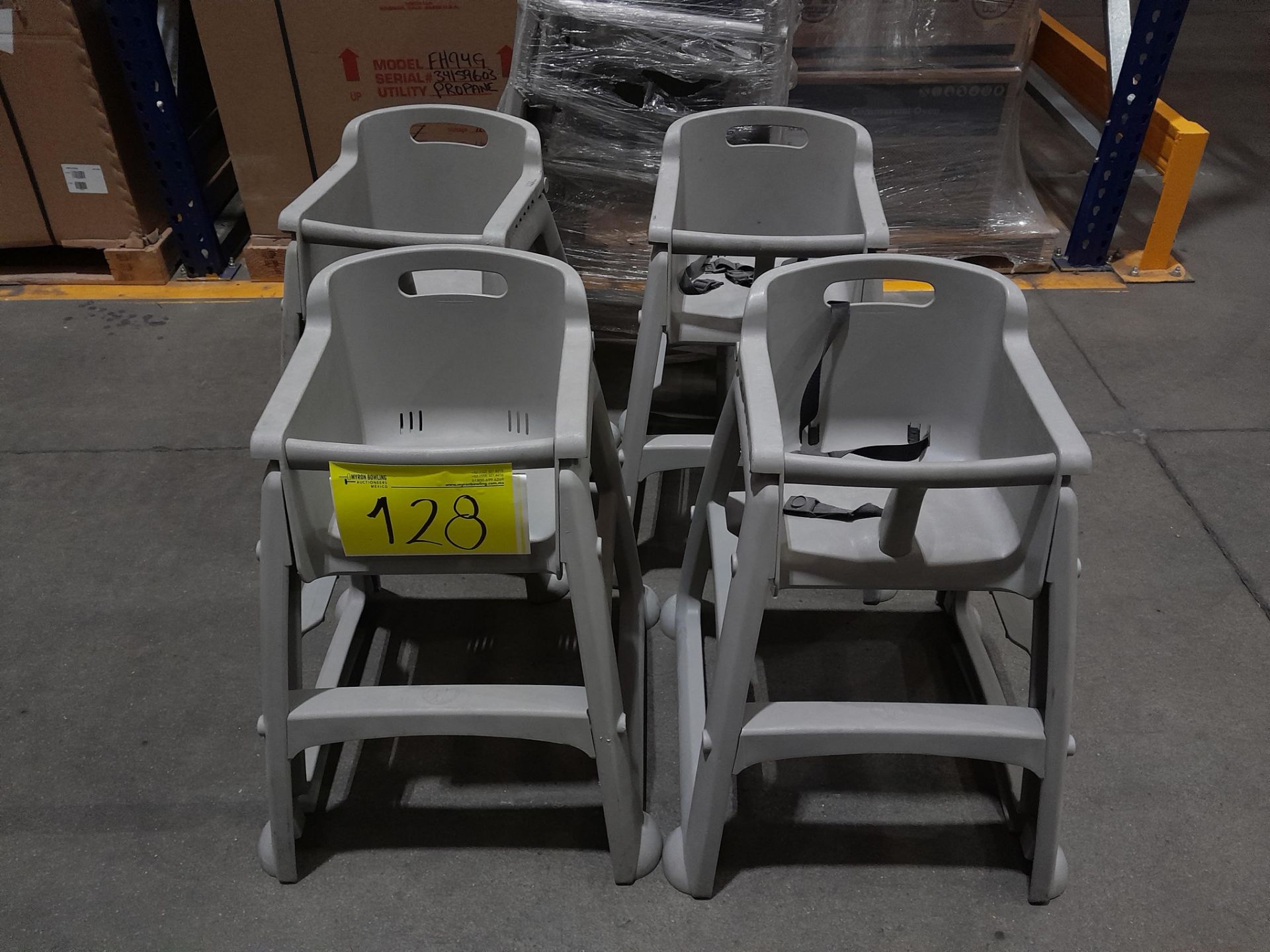 Lote de 7 sillas periqueras para niño, color gris (Equipo usado)
