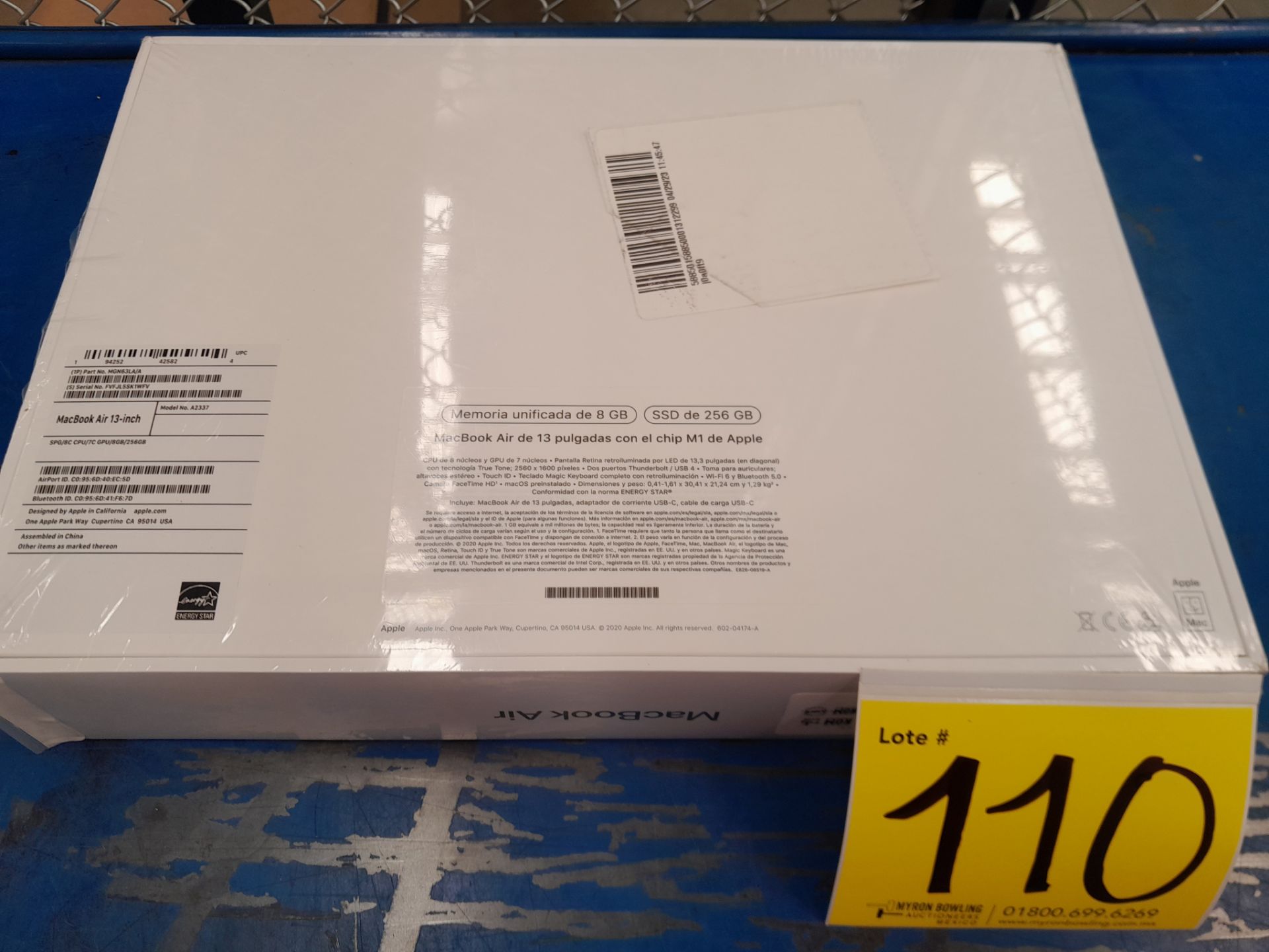 (NUEVO, CON SELLOS ORIGINALES) Lote de 1 Mac Marca APPLE, Modelo MacBook AIR de 13", Serie SK1WFV, - Image 8 of 10