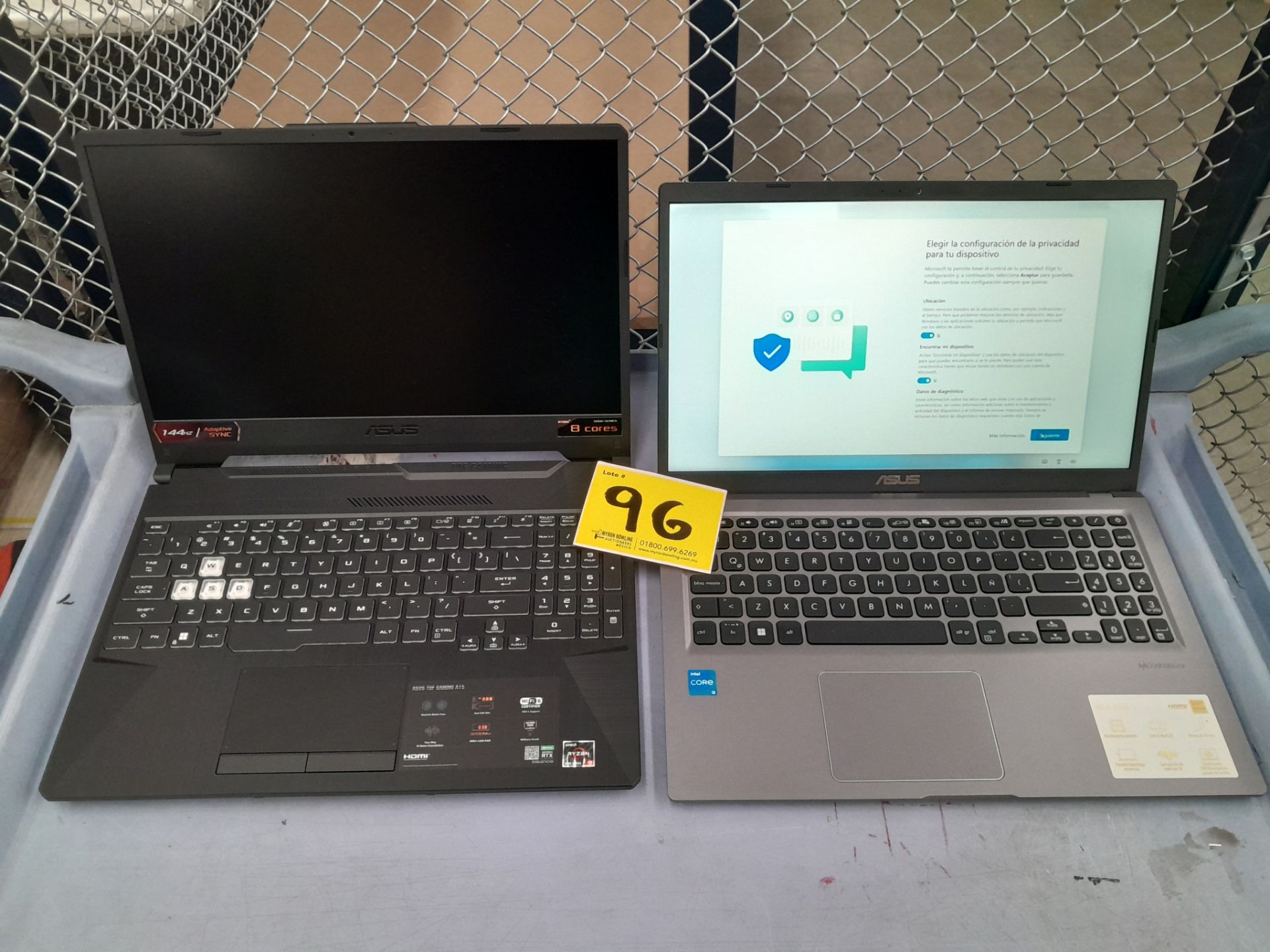 Lote de 2 laptops contiene: 1 Laptop Marca ASUS, Modelo FA506QM, RAM 8GB, almacenamiento 512 GB, Pr