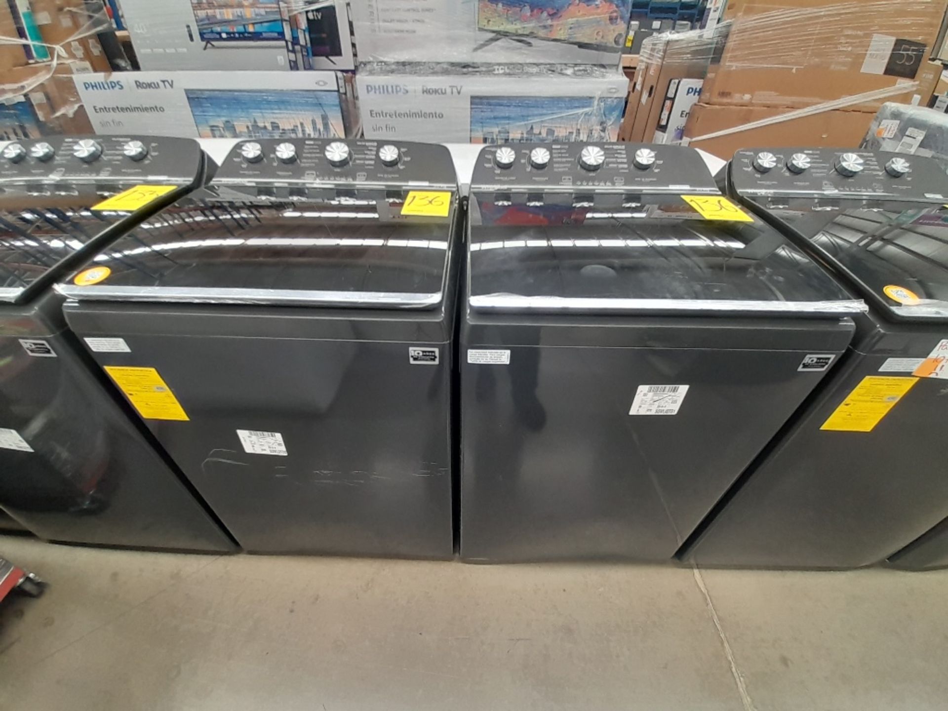 Lote de 2 lavadoras contiene: 1 lavadora de 20 KG, Marca WHIRPOOL, Modelo 8MWTW2024WLG0, Serie 2006