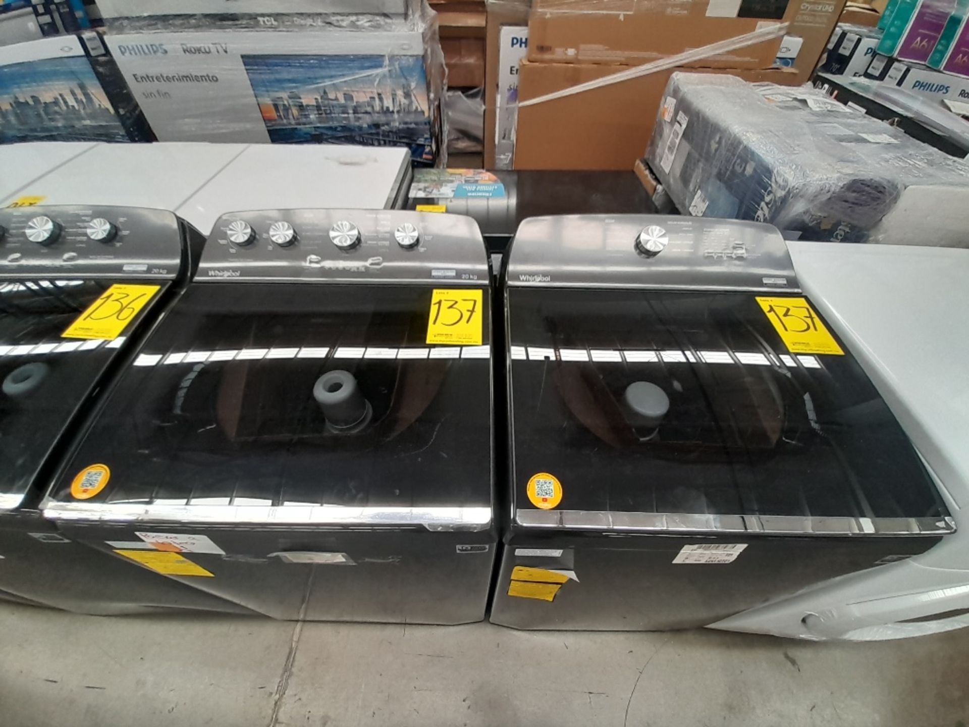 Lote de 2 lavadoras contiene: 1 lavadora de 24 KG, Marca WHIRPOOL, Modelo 8MWTWLA41WGJ0, Serie 8274 - Image 4 of 6