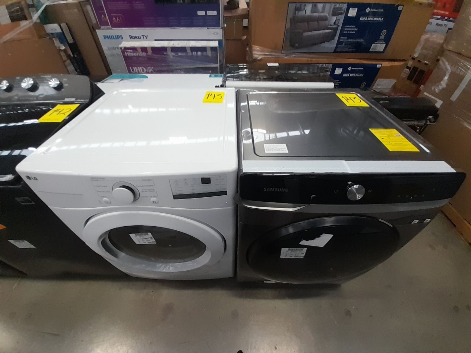 Lote de 1 lavadora y 1 Secadora contiene: 1 lavadora de 20 KG, Marca SAMSUNG, Modelo WD20T6300GP, S