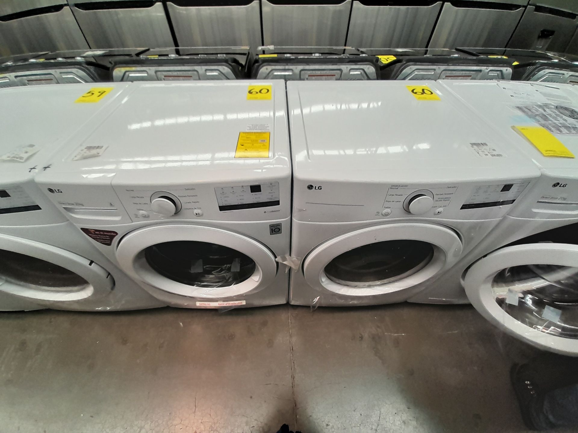(Nuevo) Lote de 1 lavadora y 1 secadora contiene: 1 lavadora de 20 K, Marca LG, Modelo WN20WV26W, S
