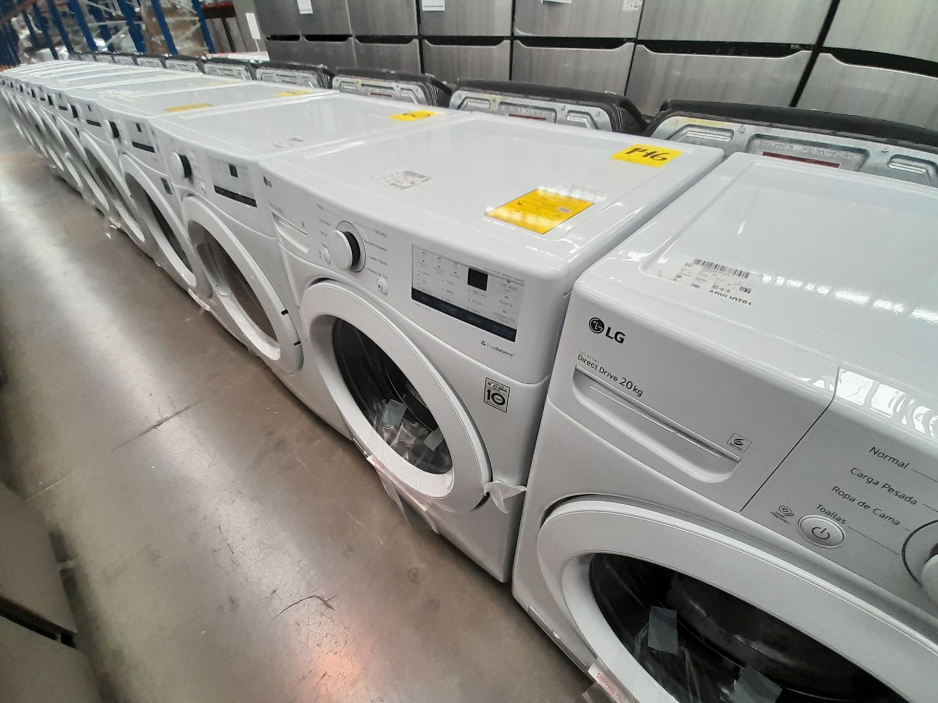 (Nuevo) Lote de 1 lavadora de 20 KG Marca LG, Modelo WN20WV26W, Serie 2l036 Color BLANCO - Image 3 of 6