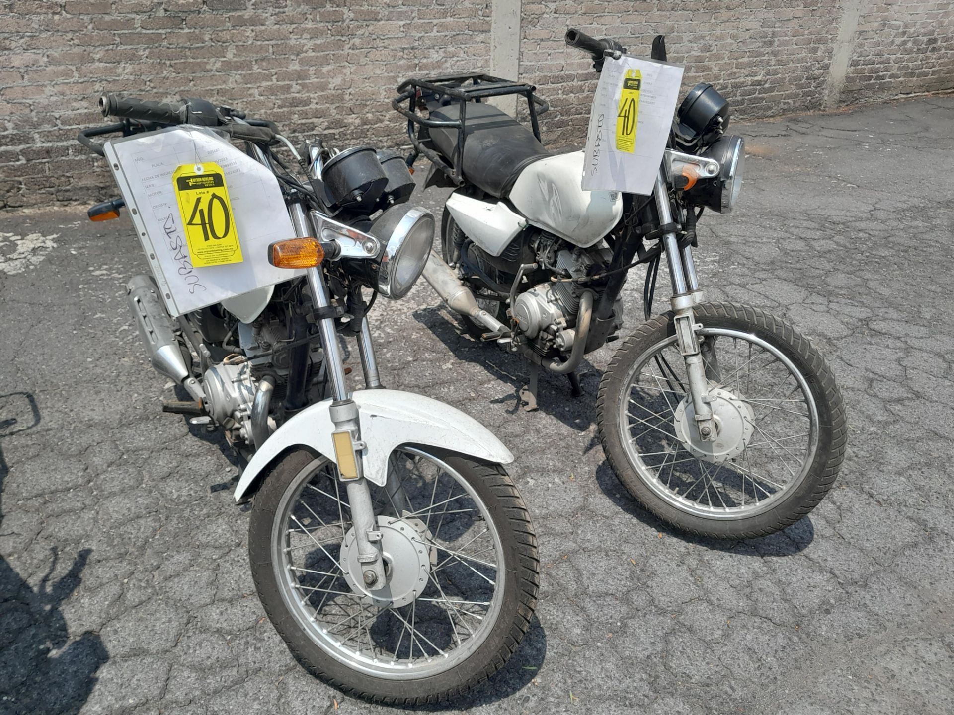 Lote de 2 Motocicletas contiene: 1 Motocicleta de trabajo usada Marca Yamaha YB 125, Modelo 2015, N - Image 2 of 9