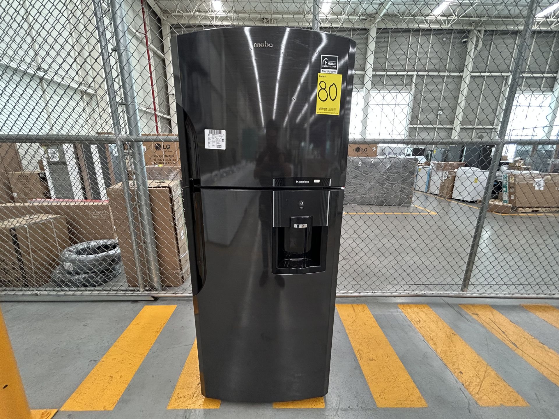 Lote de 1 Refrigerador con dispensador de agua Marca MABE, Modelo RMS510IARMP0, Serie 00282, Color
