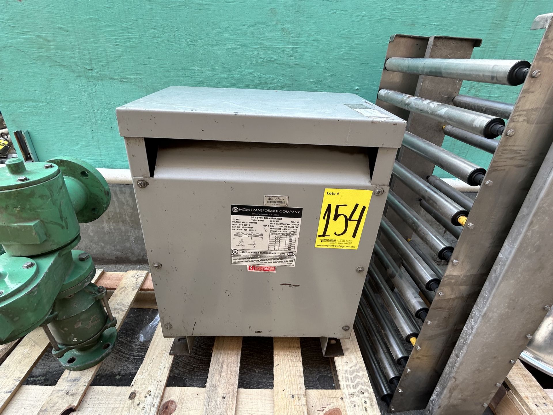 MGM TRANSFORMER COMPANY Transformer, dry type; Serial number: 0103-15Y-824-1; Capacity: 15kVA; Volt - Image 2 of 4