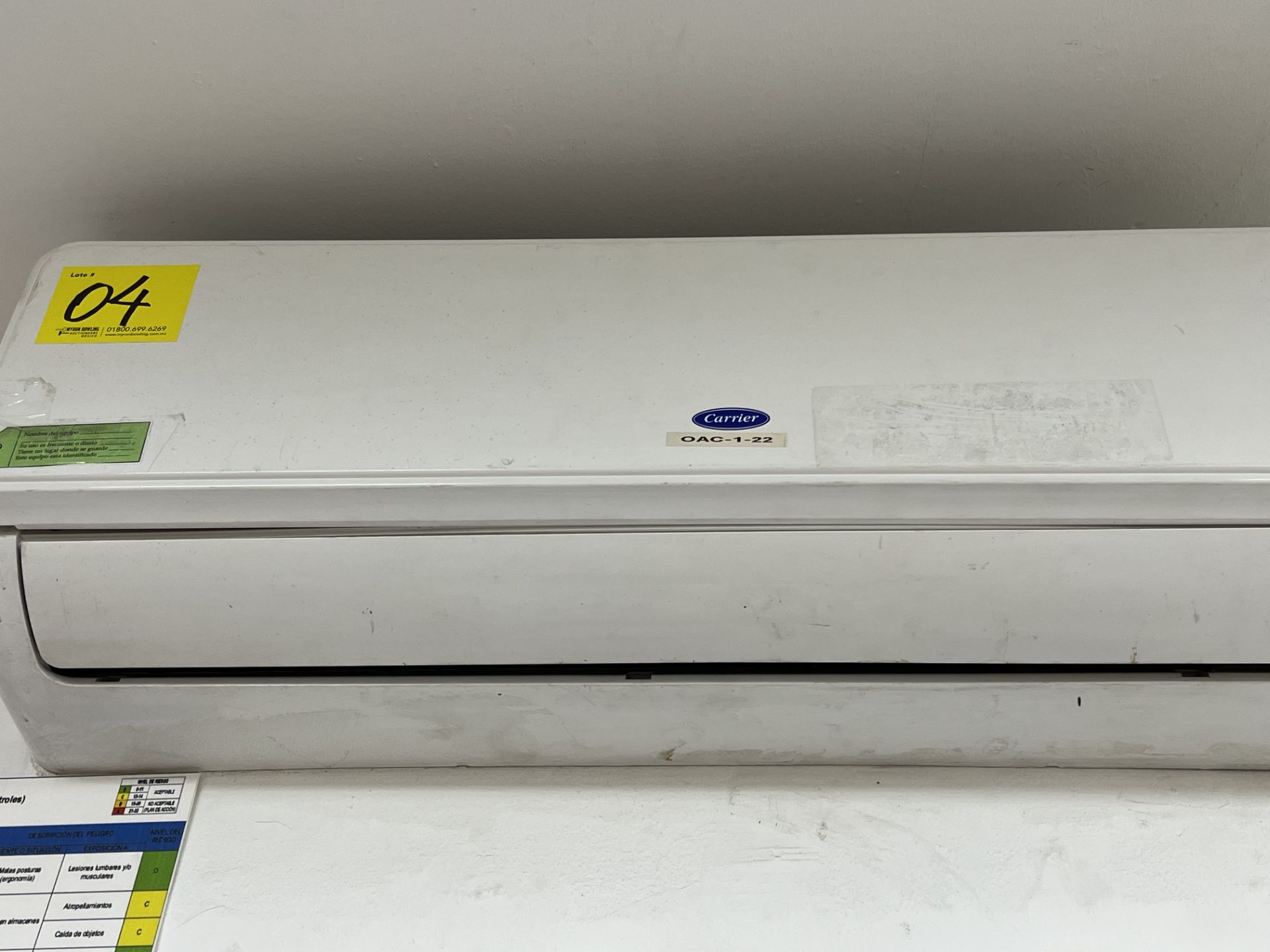 Lot of 2 minisplit air conditioners: 1 Carrier air conditioner, Model ND, ND Series, includes conde - Image 2 of 6