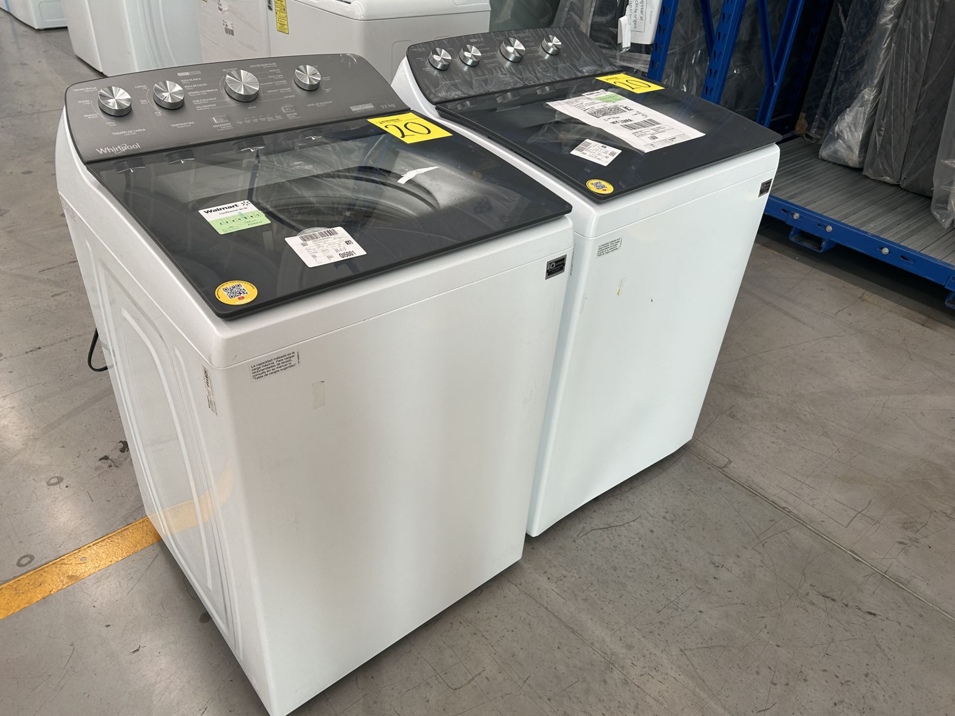 Lote de 2 Lavadoras contiene: 1 Lavadora de 22 KG, Marca WHIRPOOL, Modelo 8MWTW2224WJM0, Serie 6076 - Image 3 of 5