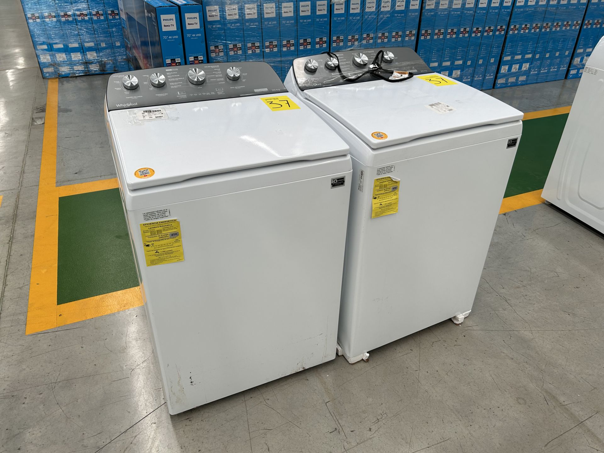 Lote de 2 Lavadoras contiene: 1 Lavadora de 20 KG, Marca WHIRPOOL, Modelo 8MWTW2024MJM0, Serie 7780 - Image 3 of 5