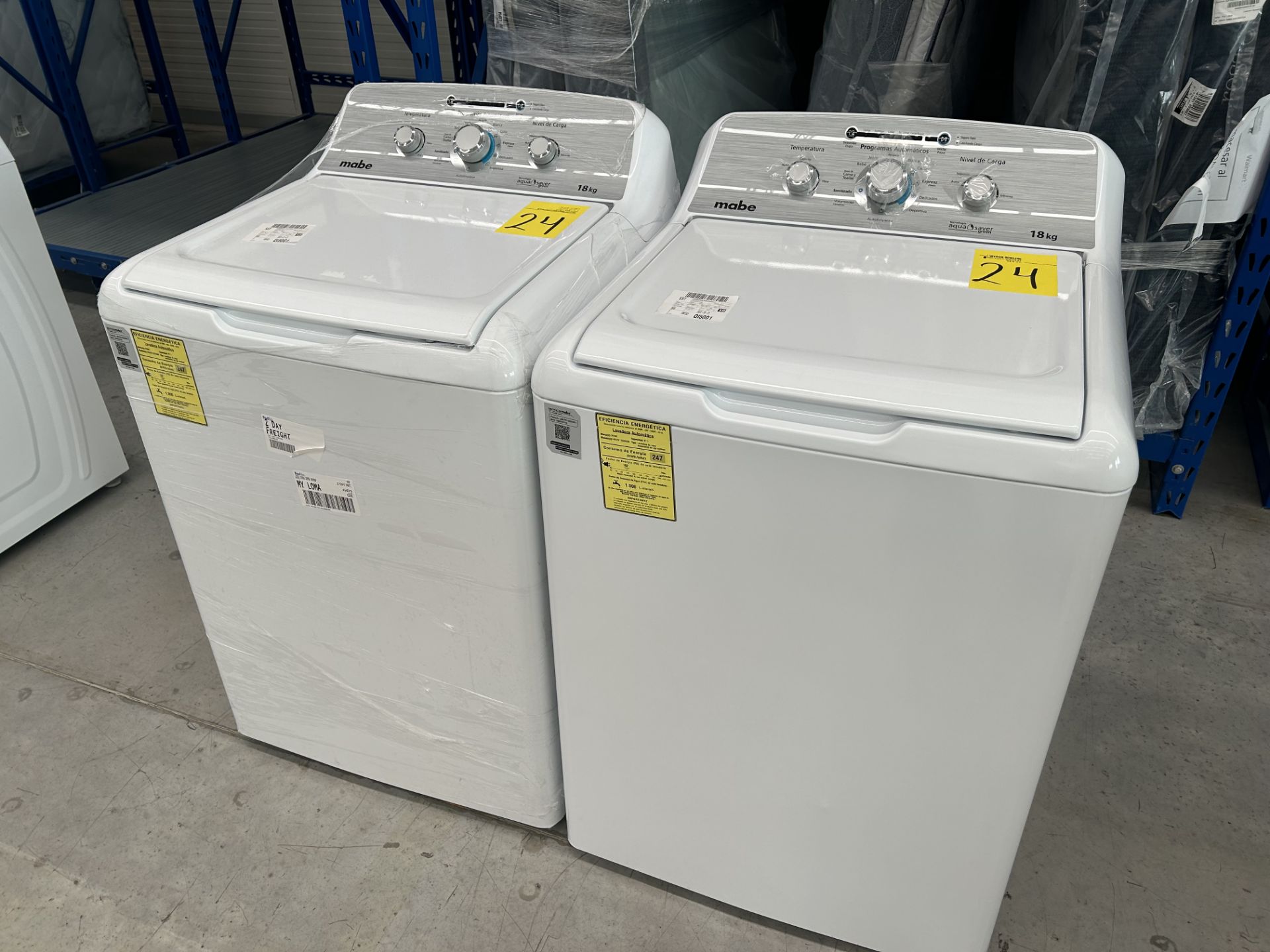 Lote de 2 Lavadoras contiene: 1 Lavadora de 18 KG, Marca MABE, Modelo LMA78113CBAB01, Serie S62715, - Image 2 of 5