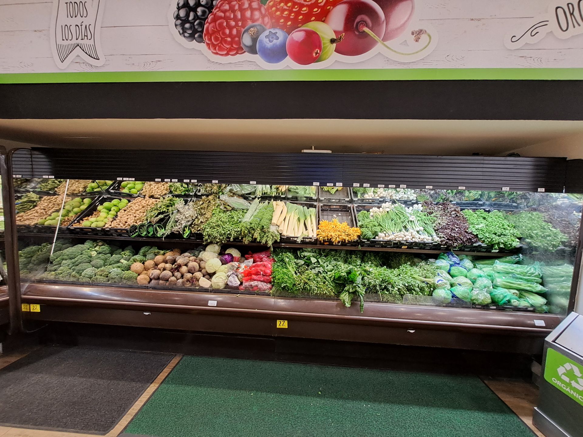 (Pago y remoción urgente) 1 Vitrina de refrigeración de verduras de 2 tramos marca Hill Phoenix de