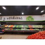 (Pago y remoción urgente) 1 Vitrina de refrigeración de verduras de 2 tramos marca Hill Phoenix de