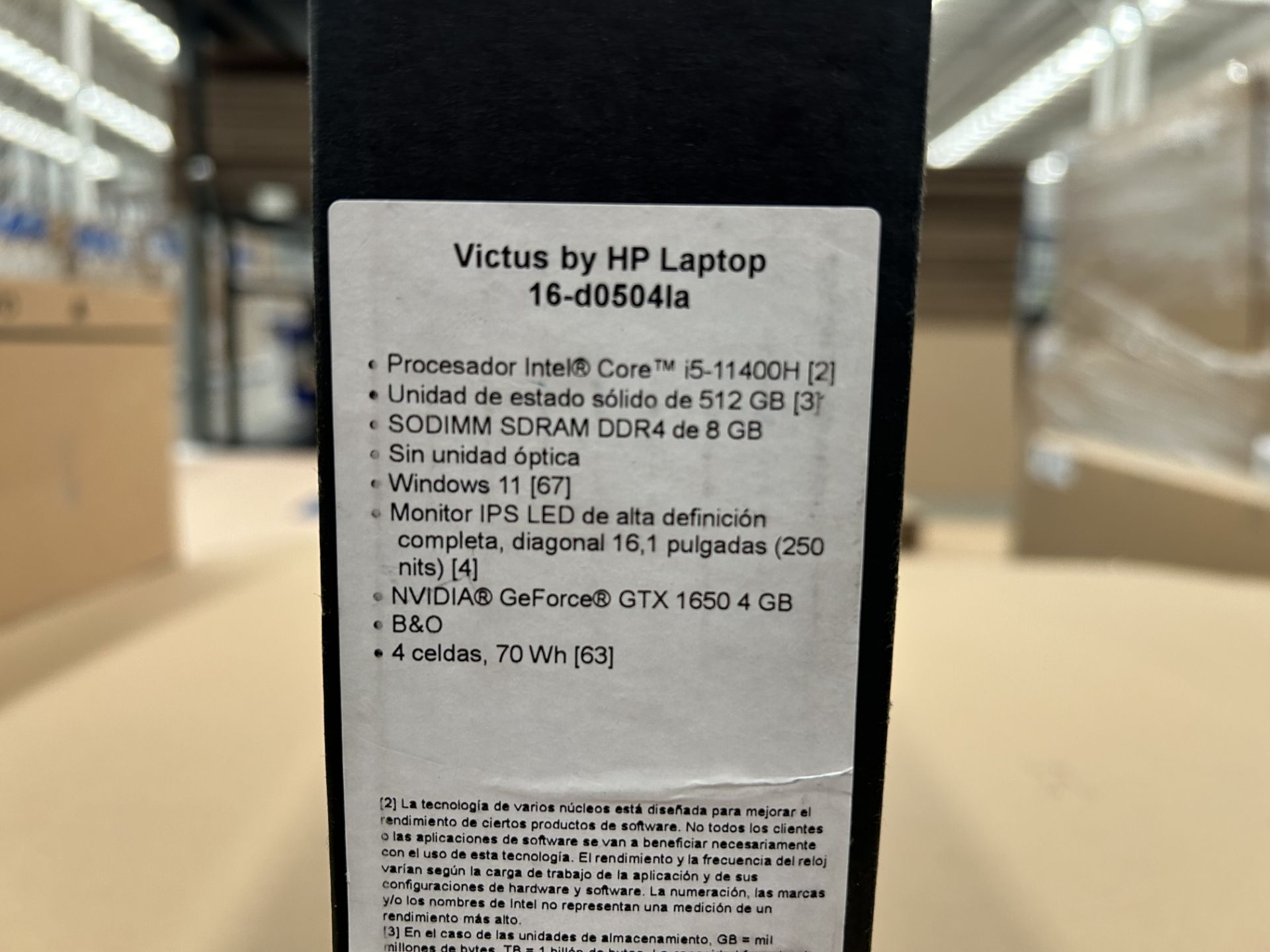 (Nuevo) Lote de 1 laptop Marca HP, Modelo VICTUS 16D054LA, Procesador INTEL CORE i5, almacenamiento - Bild 3 aus 4