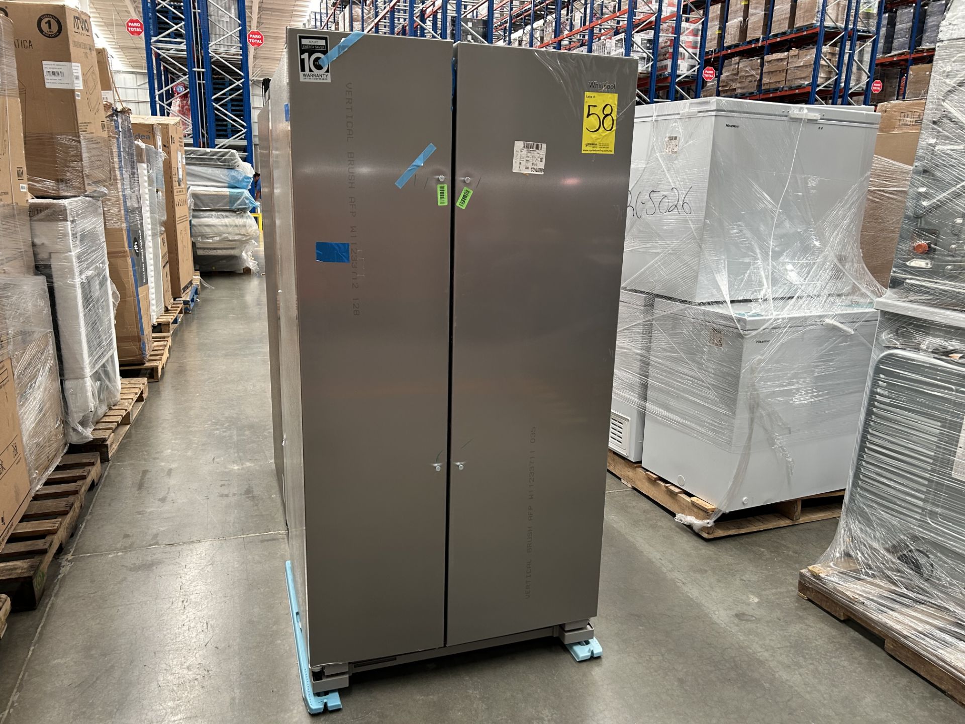 (Nuevo) Lote de 1 refrigerador Marca WHIRPOOL, Modelo WD5600S, Serie 87906, Color GRIS (Favor de in - Bild 3 aus 5