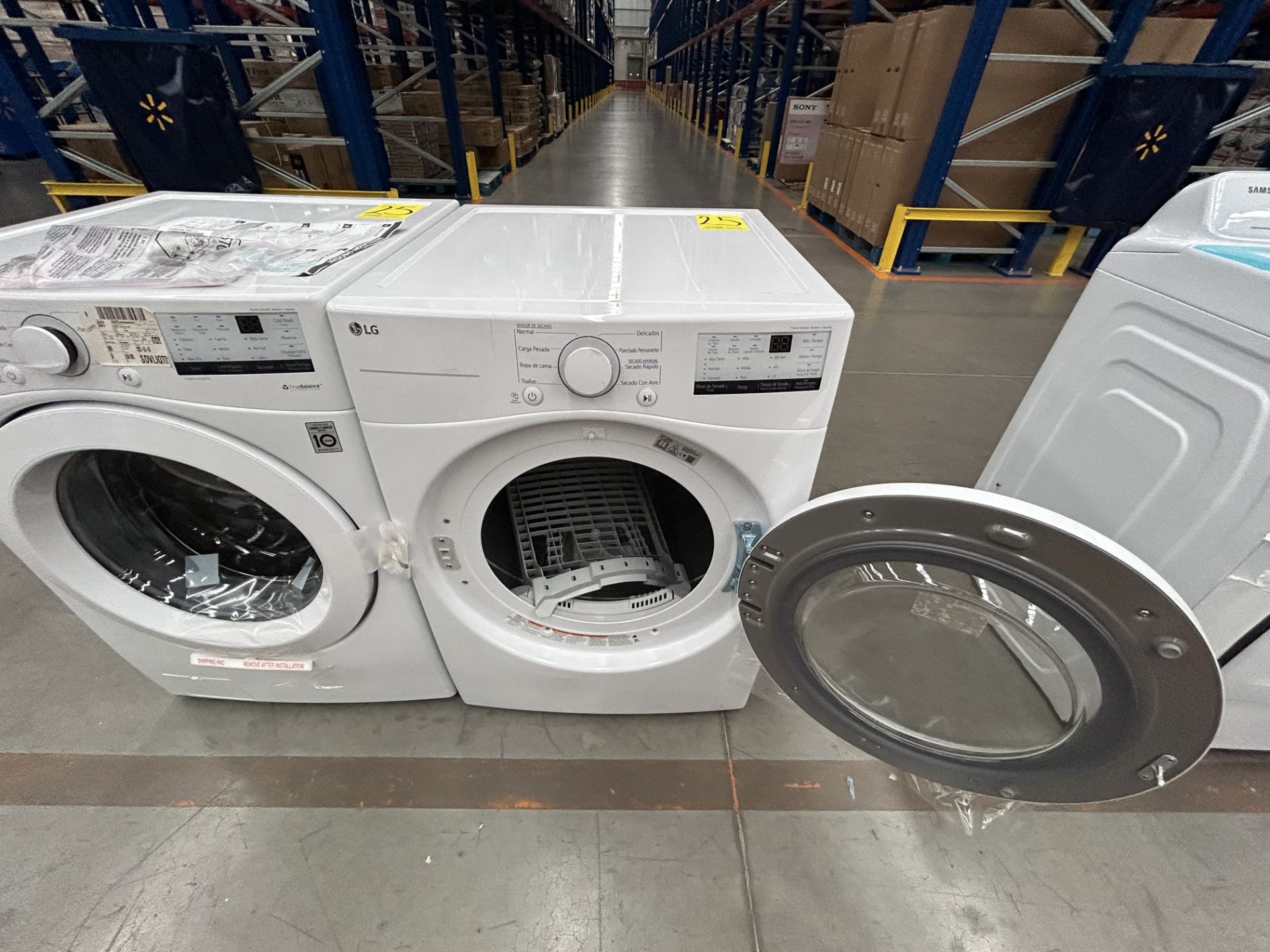 (Nuevo) Lote de 1 Lavadora y 1 Secadora contiene: 1 Lavadora de 20 KG Marca LG, Modelo WM20WV26W, S - Bild 4 aus 6