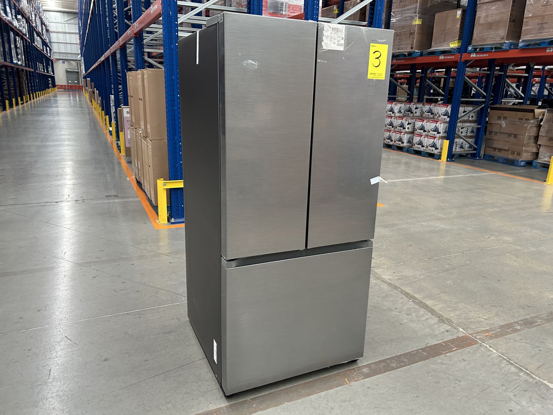 (Nuevo) Lote de 1 refrigerador Marca SAMSUNG, Modelo RF25C5151S9, Serie 700103V, Color GRIS (Favor - Image 3 of 5
