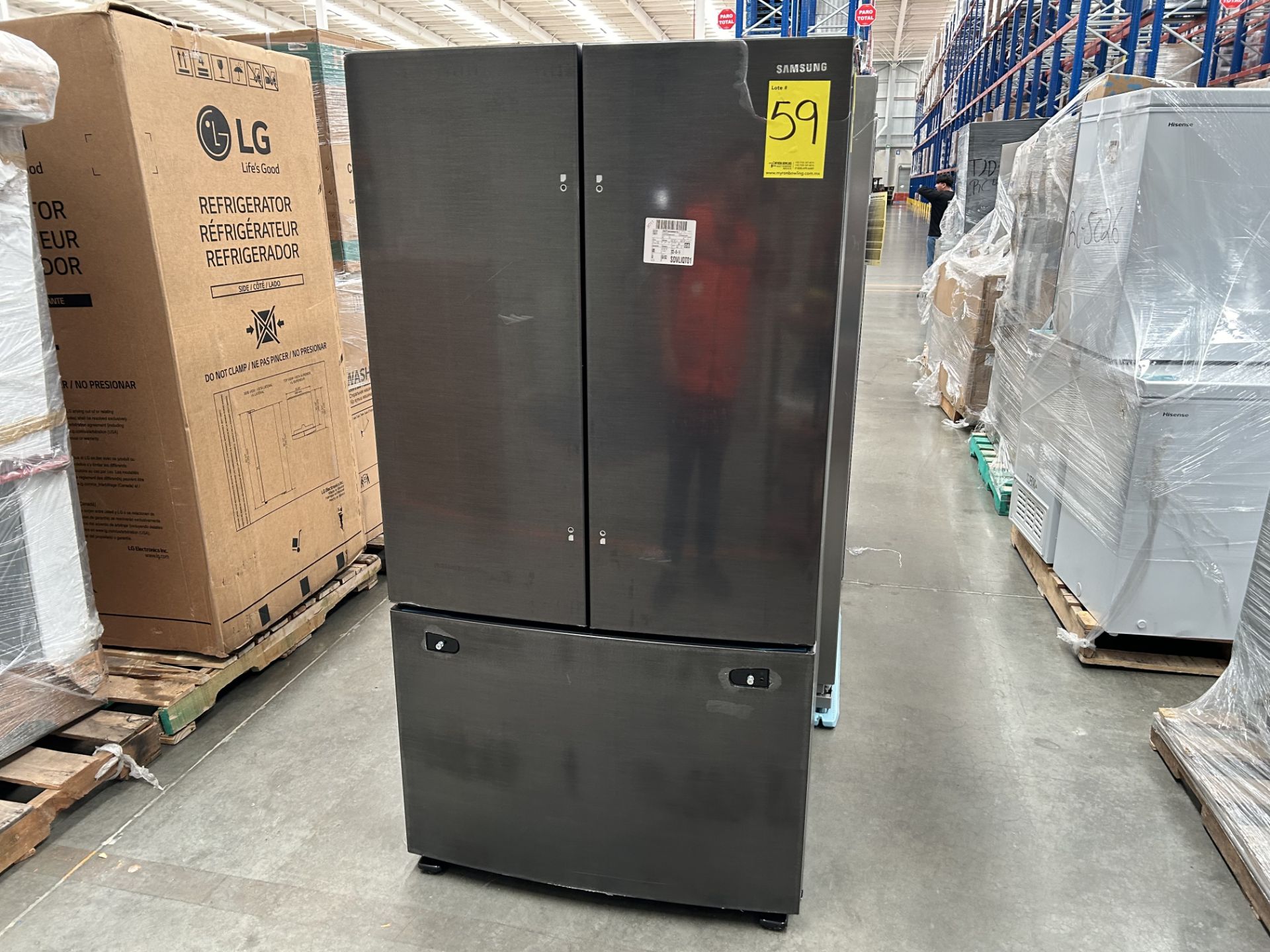 (Nuevo) Lote de 1 refrigerador Marca SAMSUNG, Modelo RF28T5A01B1, Serie 600730A, Color NEGRO (Favor - Bild 3 aus 5