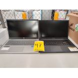 Lote de 2 laptops contiene: 1 laptop HP, Modelo 15FD0000LA, Serie 175TK0, Almacenamiento 512 GB, RA