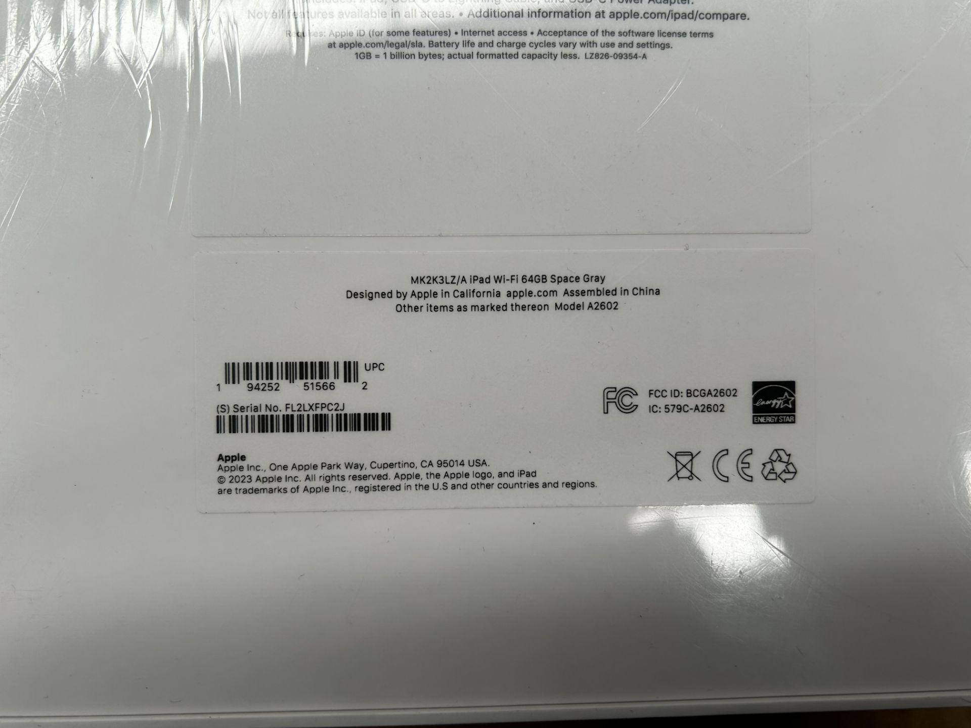 (Nuevo) Lote de 1 iPad 9a generación de 64 GB, Serie XFPC2J, Color GRIS (Sellada, Favor de Inspecci - Image 4 of 5