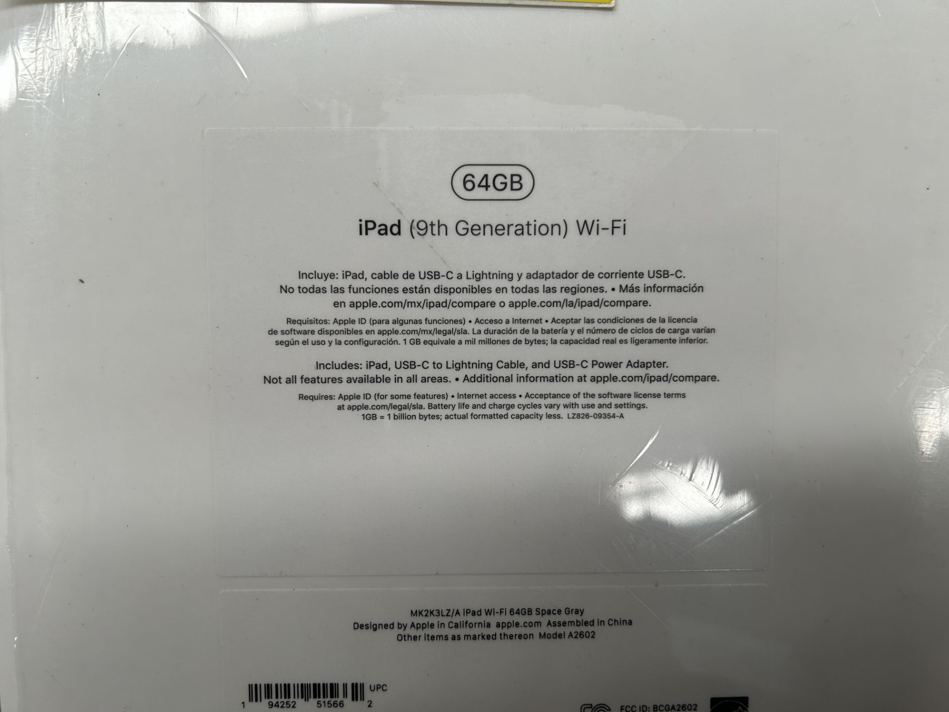 (Nuevo) Lote de 1 iPad 9a generación de 64 GB, Serie XFPC2J, Color GRIS (Sellada, Favor de Inspecci - Image 3 of 5