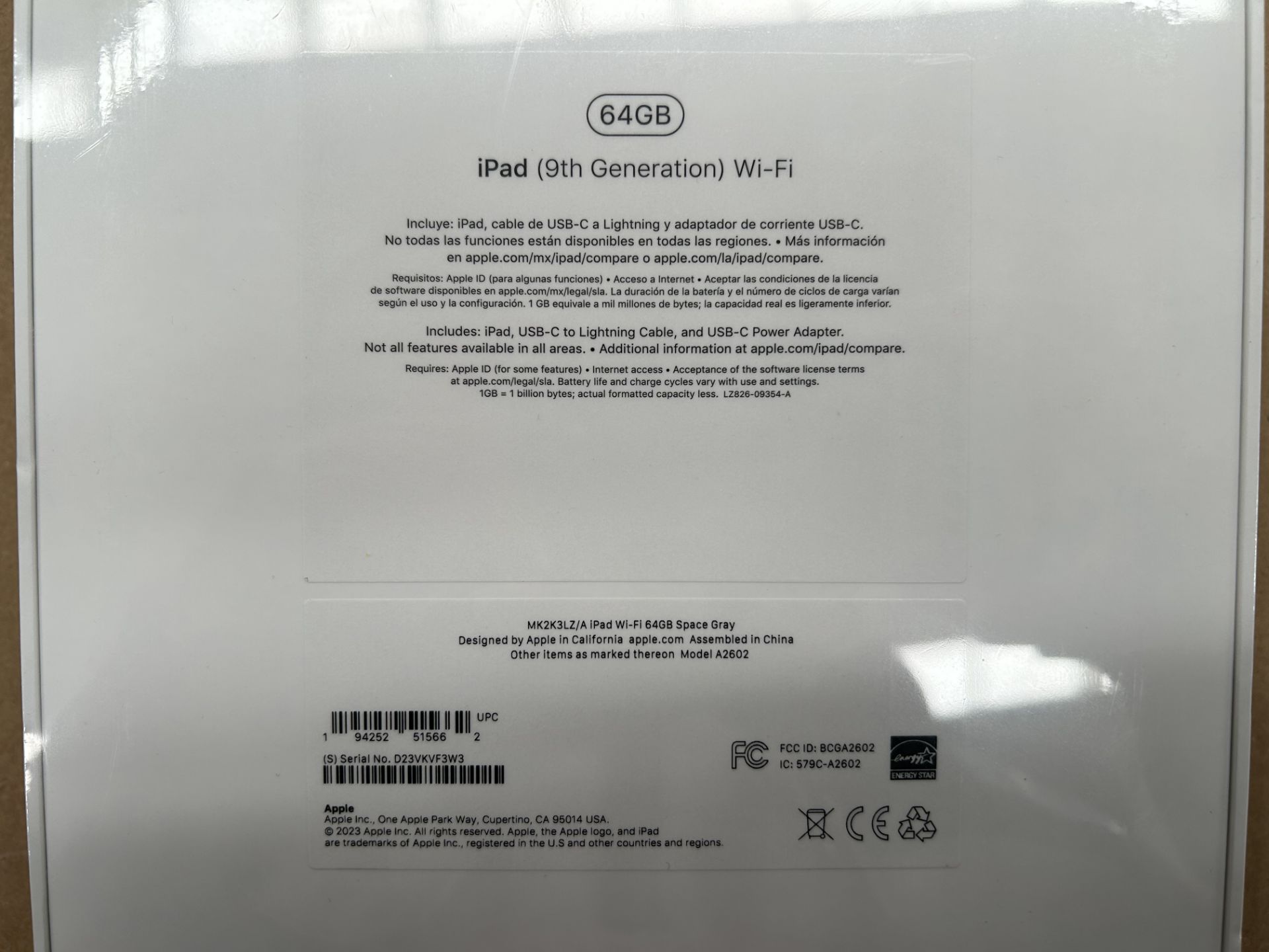 (Nuevo) Lote de 1 iPad 9a generación de 64 GB, Serie KVF3W3, Color GRIS (Sellada, Favor de Inspecci - Image 3 of 4