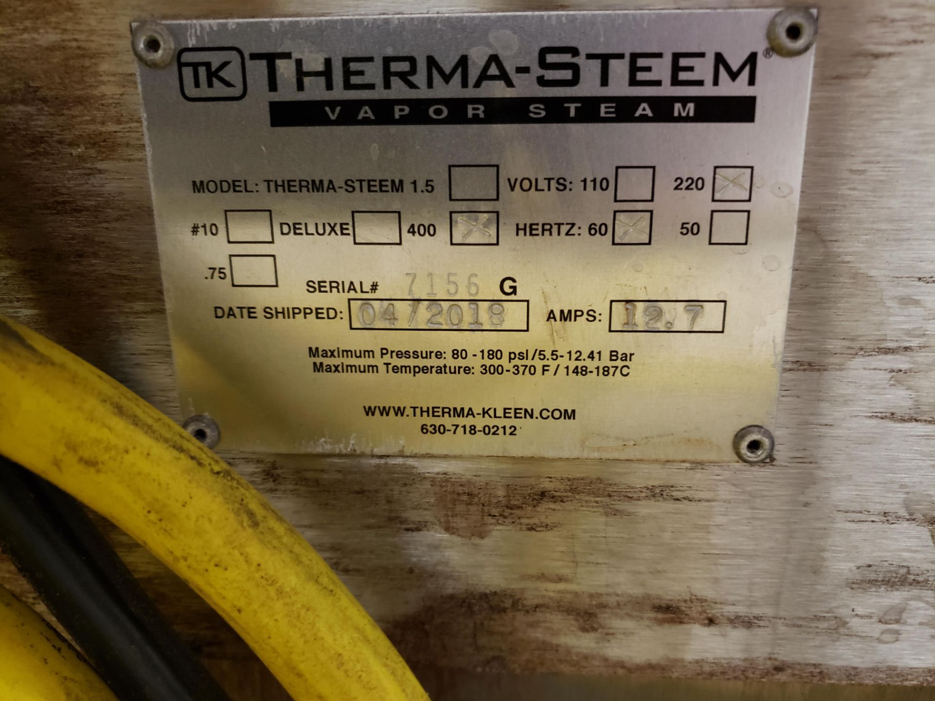 Therma-Kleen Steamer, M# Therma-Steem 1.5 | Rig Fee $10 - Image 2 of 3