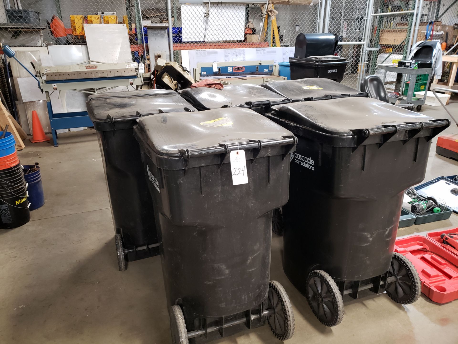 Lot of (5) Trash Receptacles | Rig Fee $50