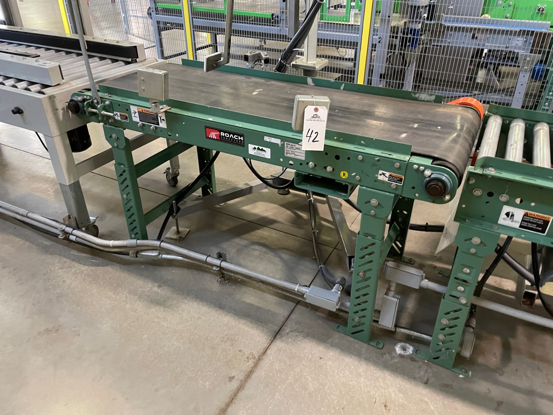 Roach Conveyor, Model 796RBF, Approx Dims: 20in W Belt x 5ft OAL - Subj to Bulk | Rig Fee $175