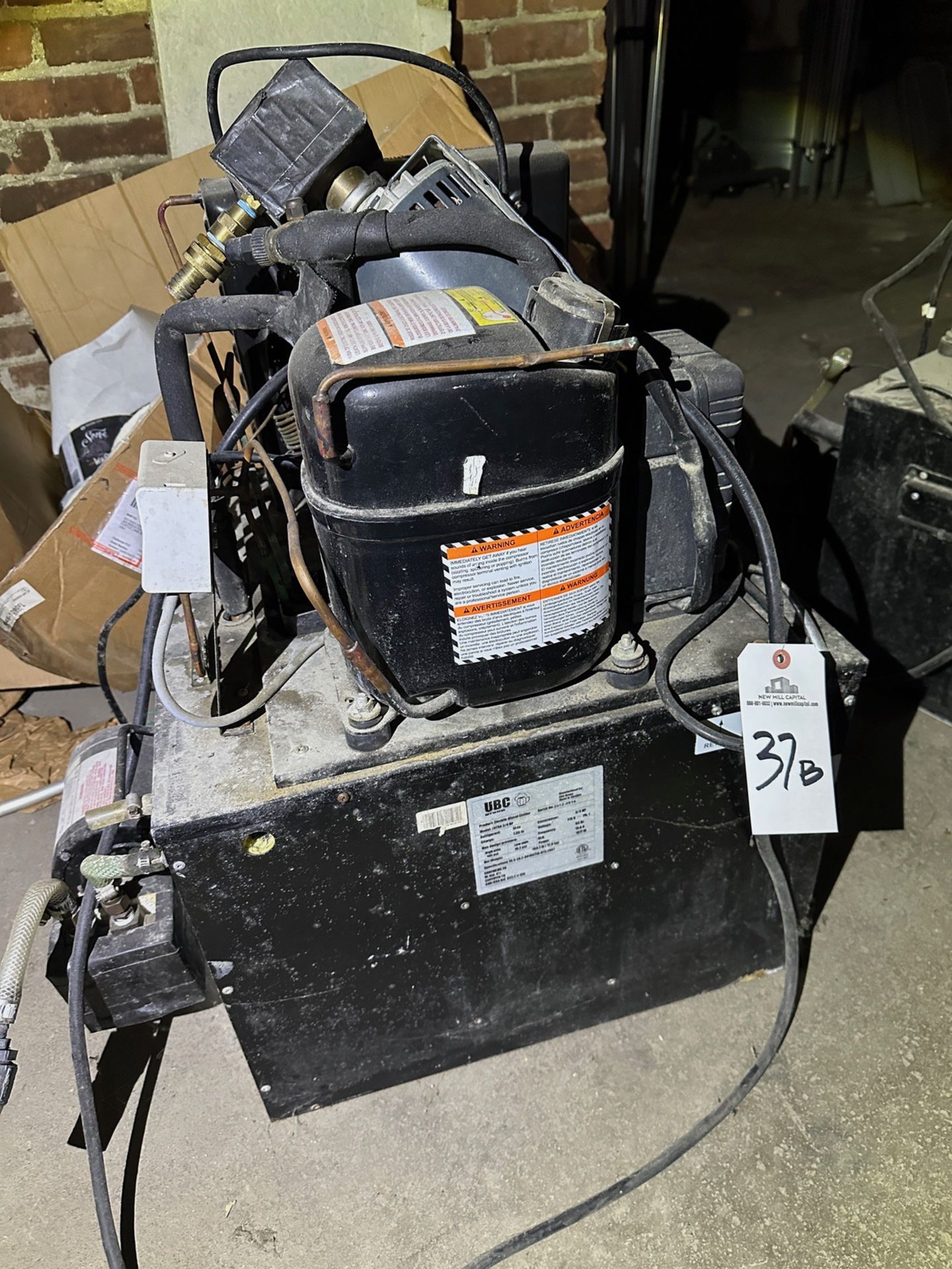 UBC Electric Glycol Chilling Unit, Model EXTRA 3/4 HP | Rig Fee $75
