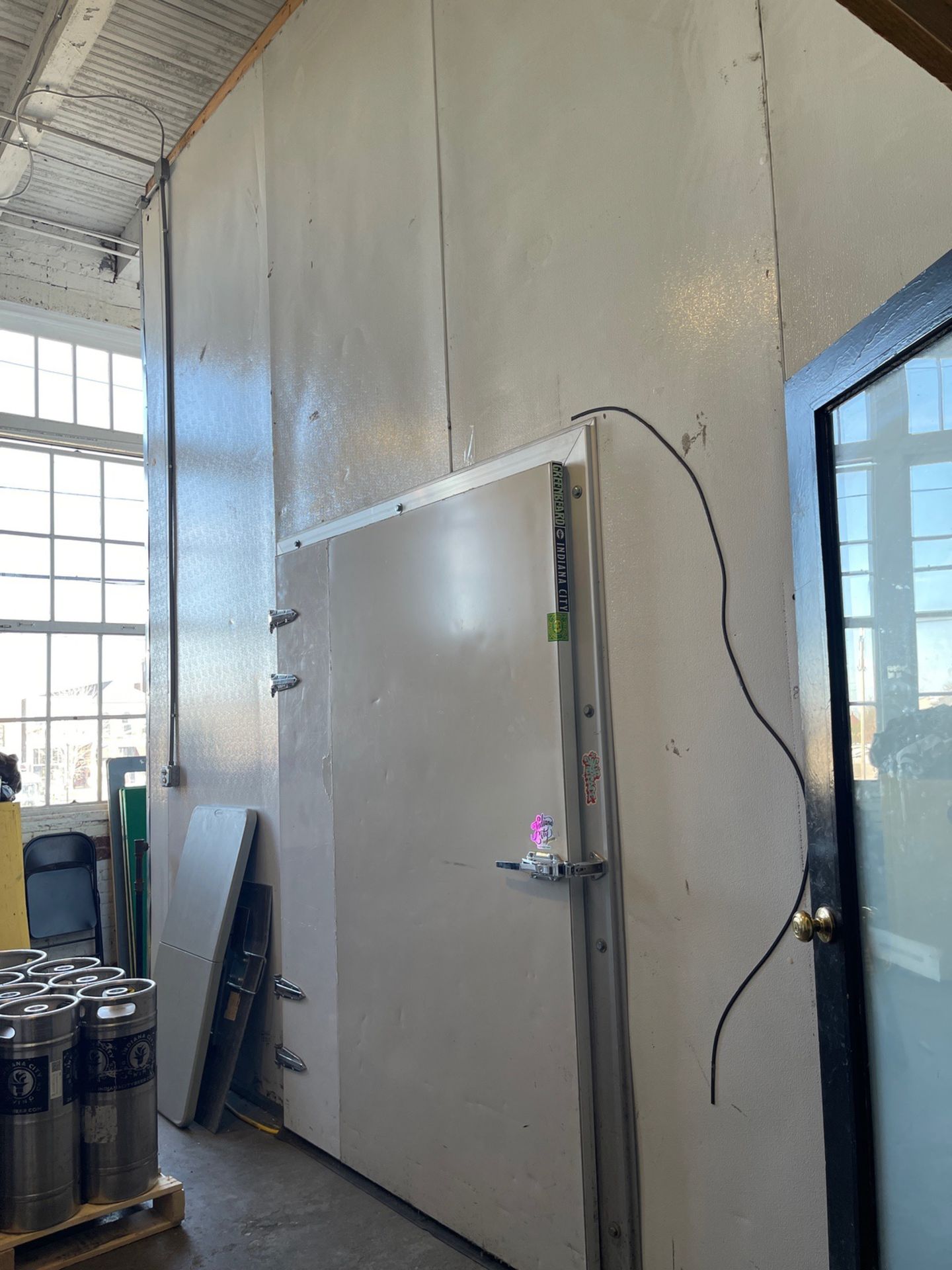 Cold Box for Packaged Goods - Approx. 25' x 15' x 15' O.H. - (2) 5' x 7' Hinged Door | Rig Fee $5500