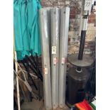 Lot of Uline 6" Plastic Parking Stops - (6) Grey and (2) Blue Handicap | Rig Fee $20