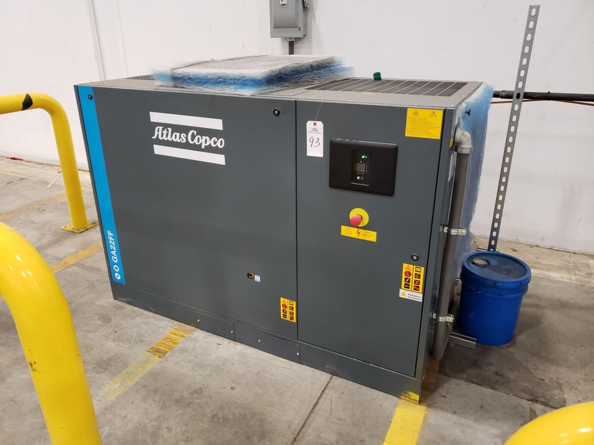 2021 Atlas Copco 30 HP Rotary Screw Air Compressor/Refrigerated Dryer, M# GA22FF, S/ | Rig Fee $350