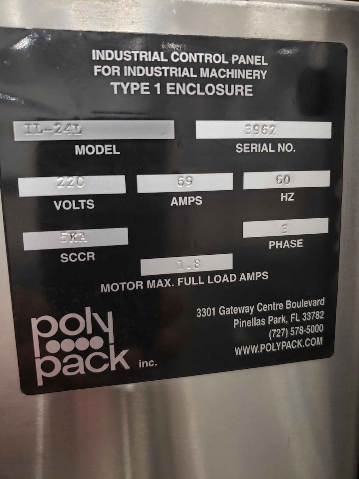 2015 Poly Pack Intermittent Motion Shrink Bundler with Tunnel, M# IL-24L, Up to 20 T | Rig Fee $1500 - Image 2 of 5