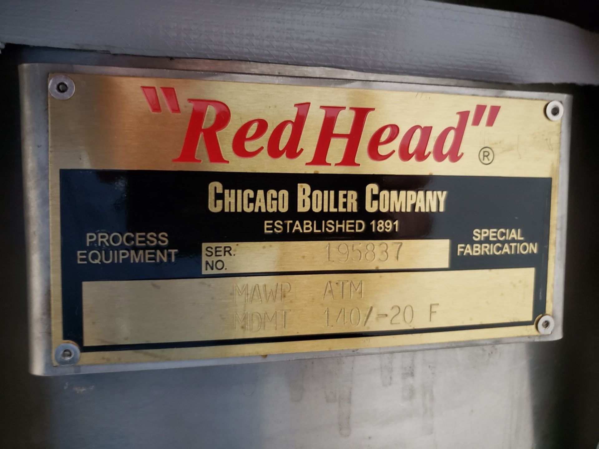 Chicago Boiler/Red Head 550 Liter Agitated Stainless Steel Oil Transport Tank, S/N | Rig Fee $25 - Image 2 of 2