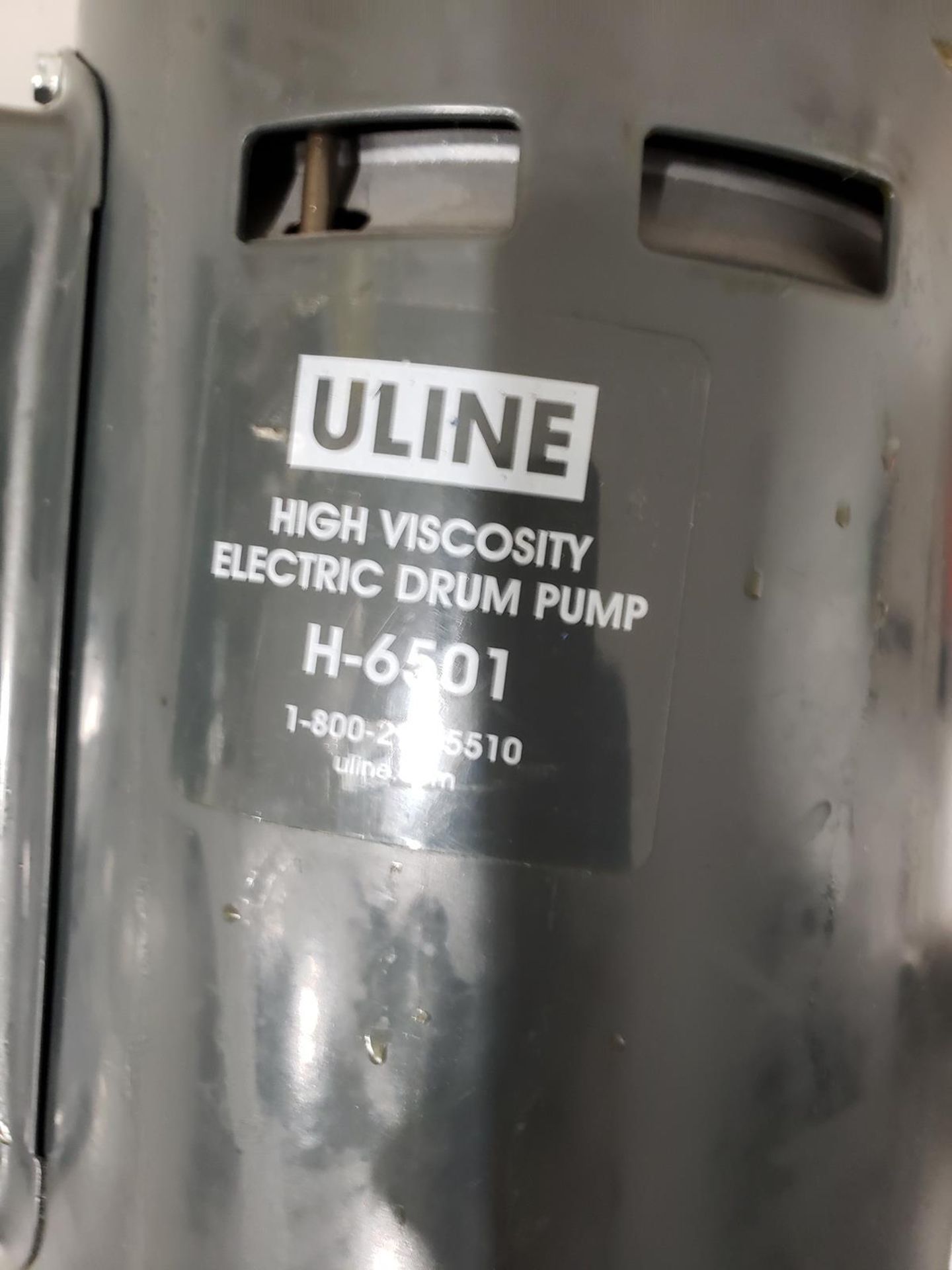 Lot of (2) Uline High Viscosity Electric Drum Pumps, M# H-6501 | Rig Fee $25 - Image 2 of 2