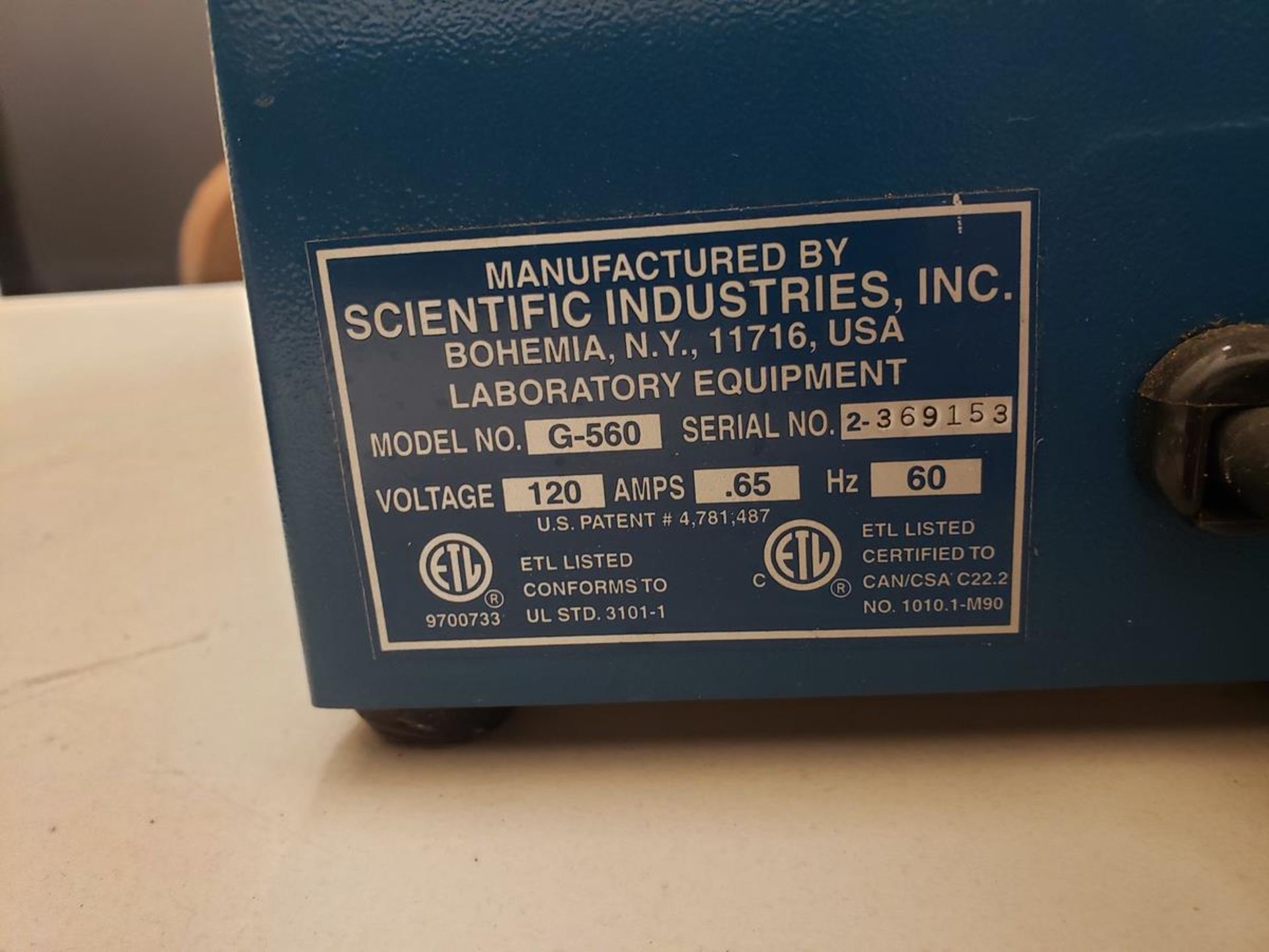 Scientific Industries Vortex Genie 2 Mixer, M# G-560, S/N 2-369153 | Rig Fee $35 - Image 2 of 2