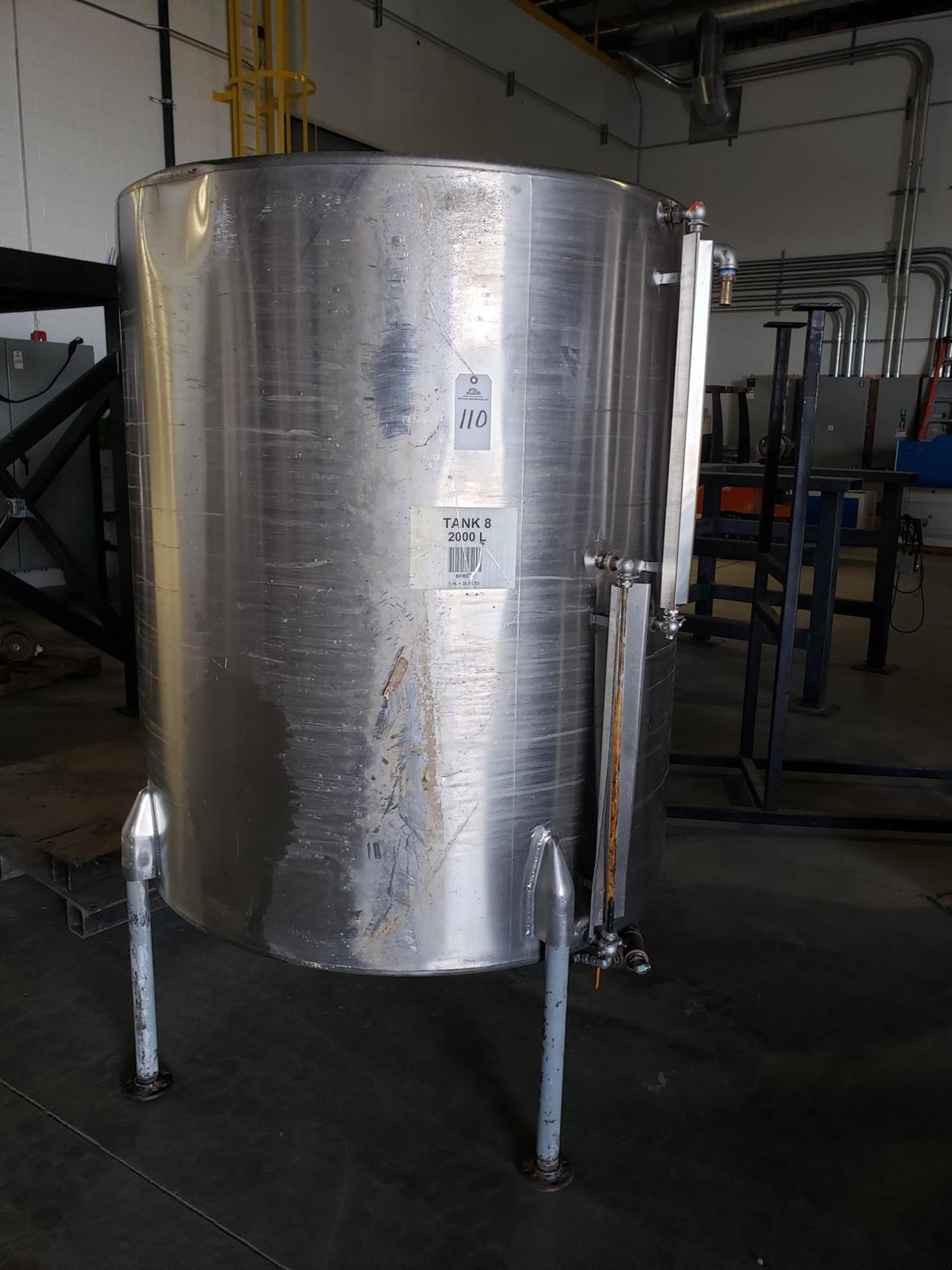 2,000 Liter Stainless Steel Holding Tank | Rig Fee $400