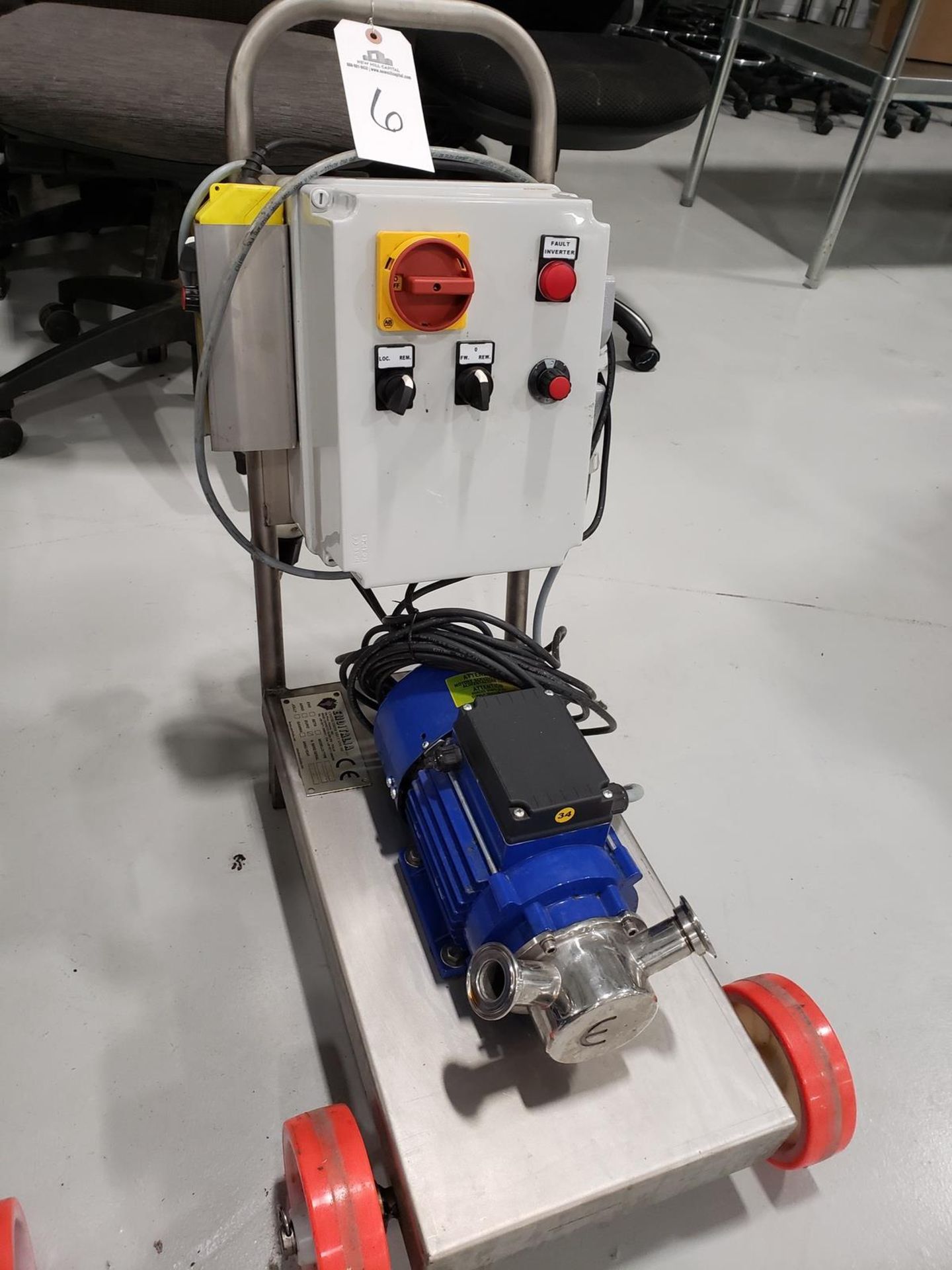 Enoitalia Variable Speed Sanitary Pump Cart, M# 30MVE | Rig Fee $35