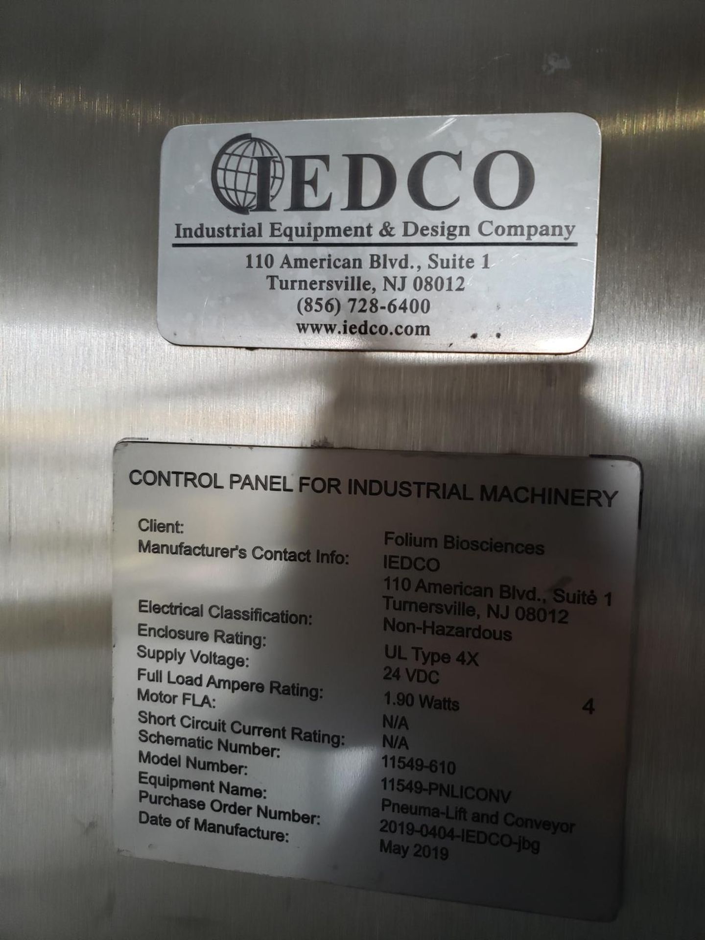 IEDCO Filtration Media Packer, M# 11549-610, W/ Pneuma-Lift, Conveyor, Super Sack U | Rig Fee $1750 - Image 2 of 10