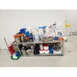 Lot of Laboratory Supplies W/Stainless Steel Table | Rig Fee $150