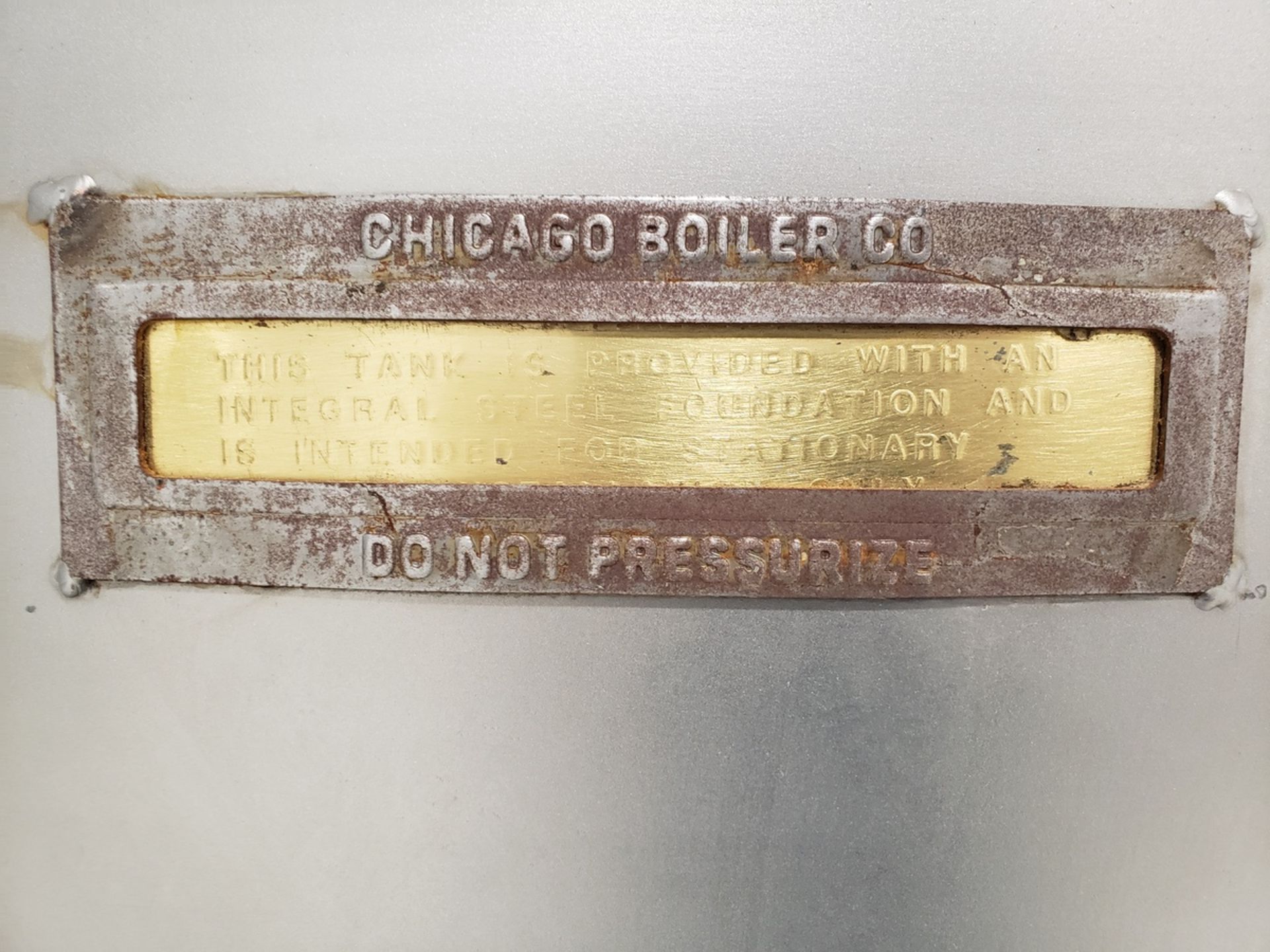 Chicago Boiler 4,250 Liter Stainless Steel Holding Tank | Rig Fee $750 - Image 2 of 2