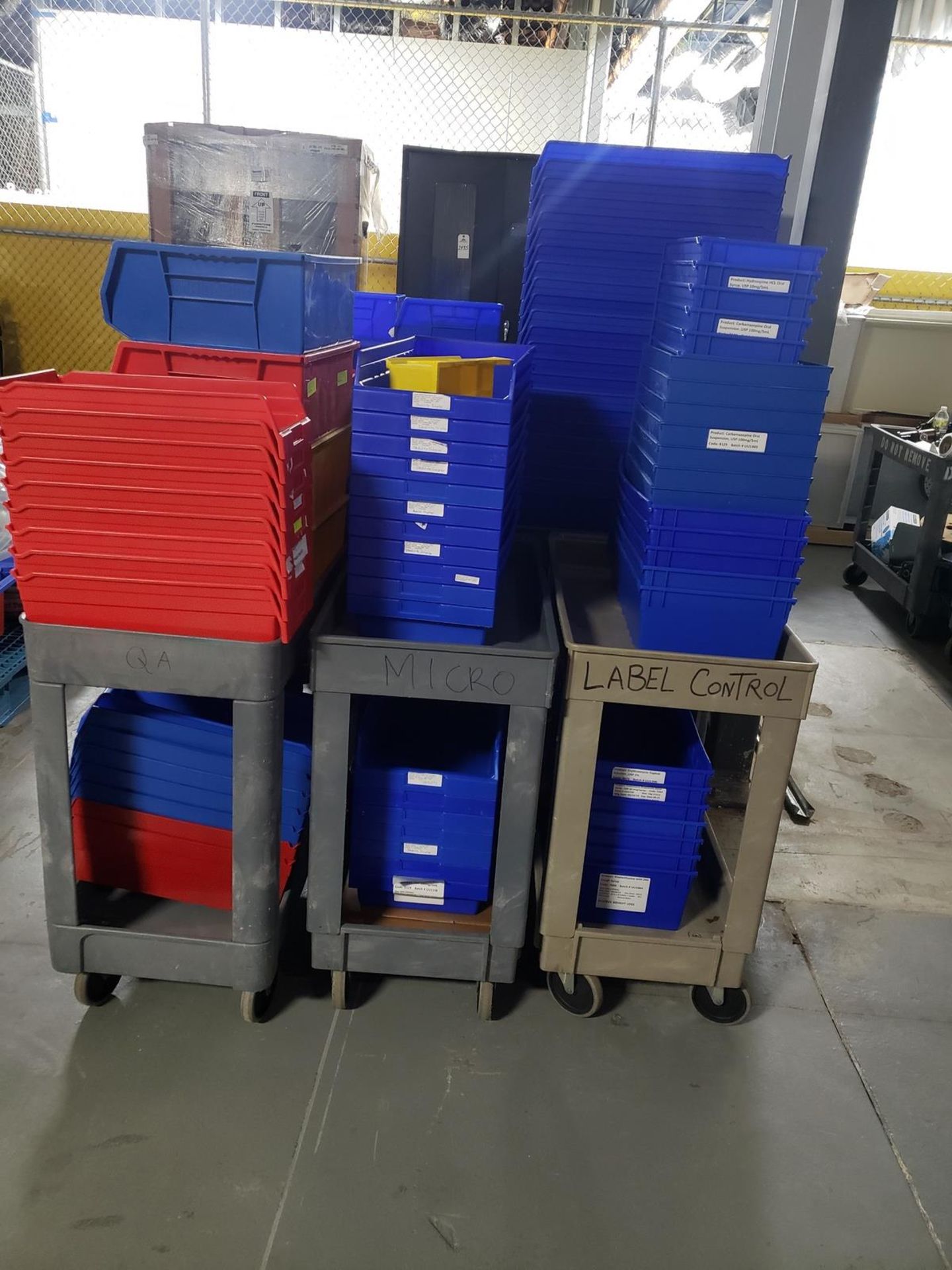 Lot of Storage Bins, W/ Carts | Rig Fee $25 - Image 2 of 3